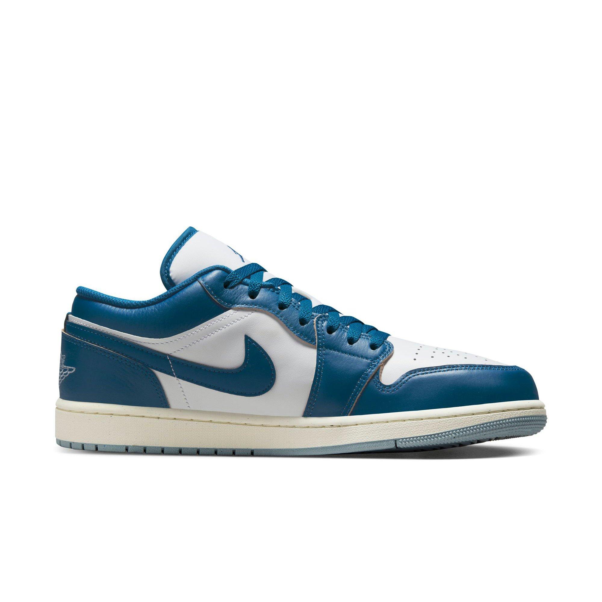 Jordan 1 Low SE "White/Industrial Blue/Blue Grey/Sail" Men's Shoe - WHITE/BLUE Thumbnail View 2