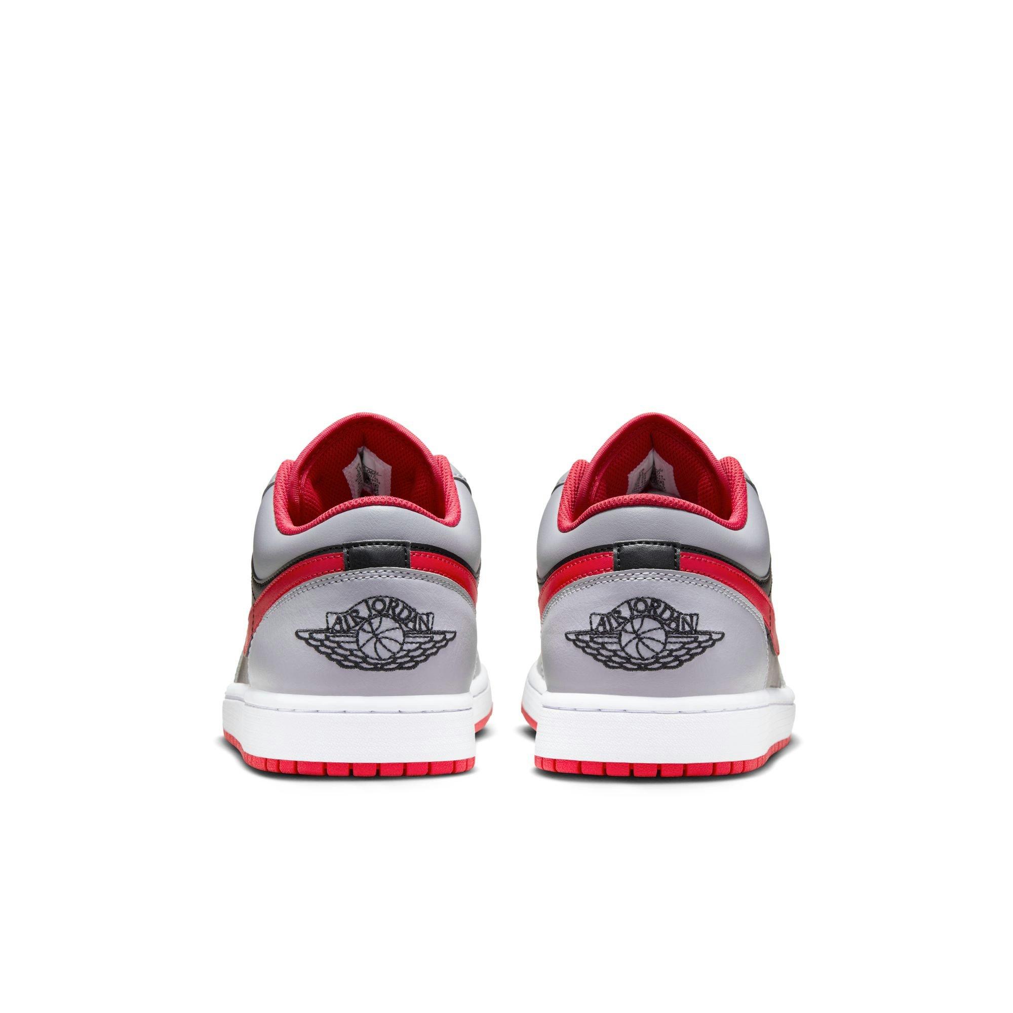 Jordan 1 Low "Black/Fire Red/Cement Grey/White" Men's Shoe - BLACK/GREY/RED Thumbnail View 6