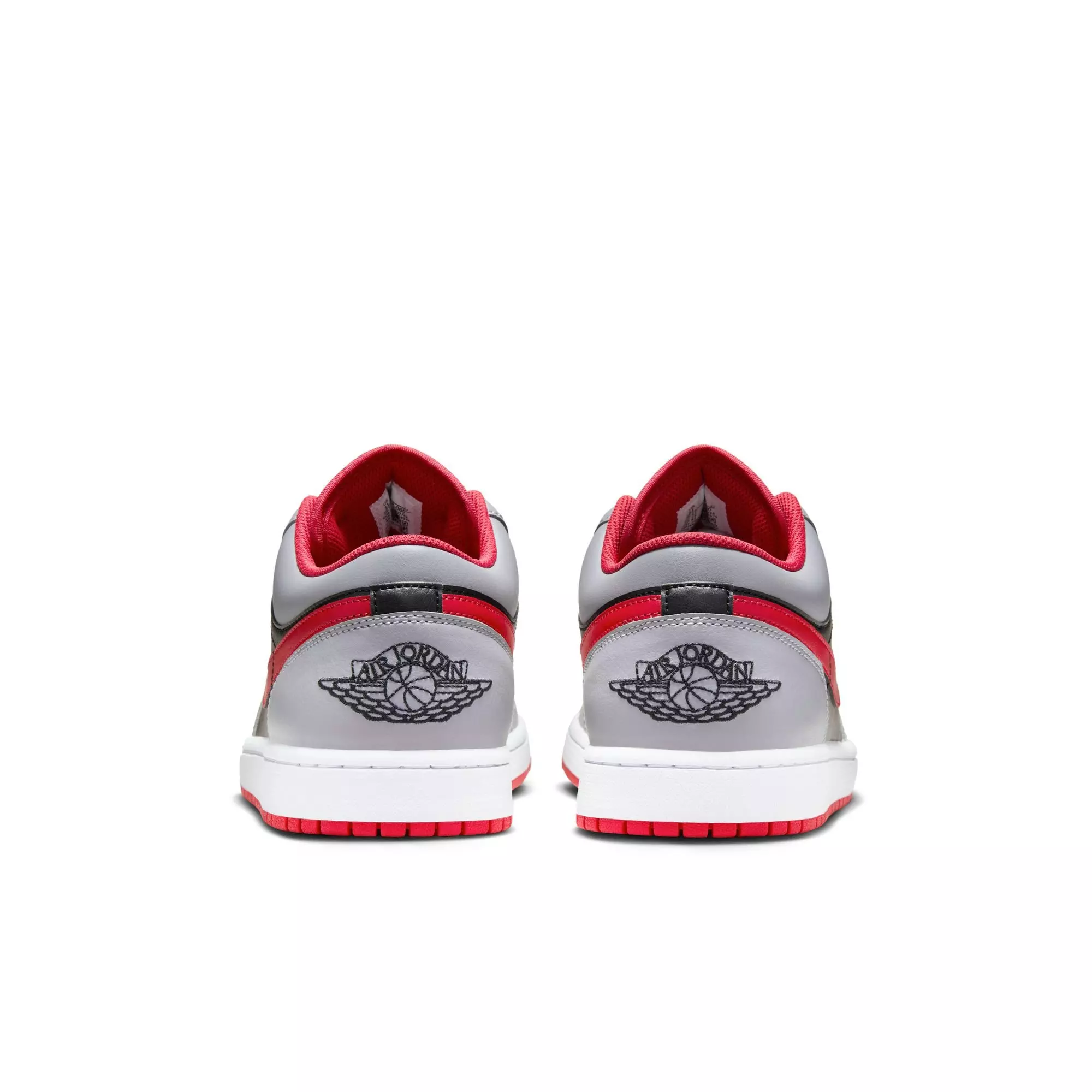 Jordan 1 Low "Black/Fire Red/Cement Grey/White" Men's Shoe - BLACK/GREY/RED