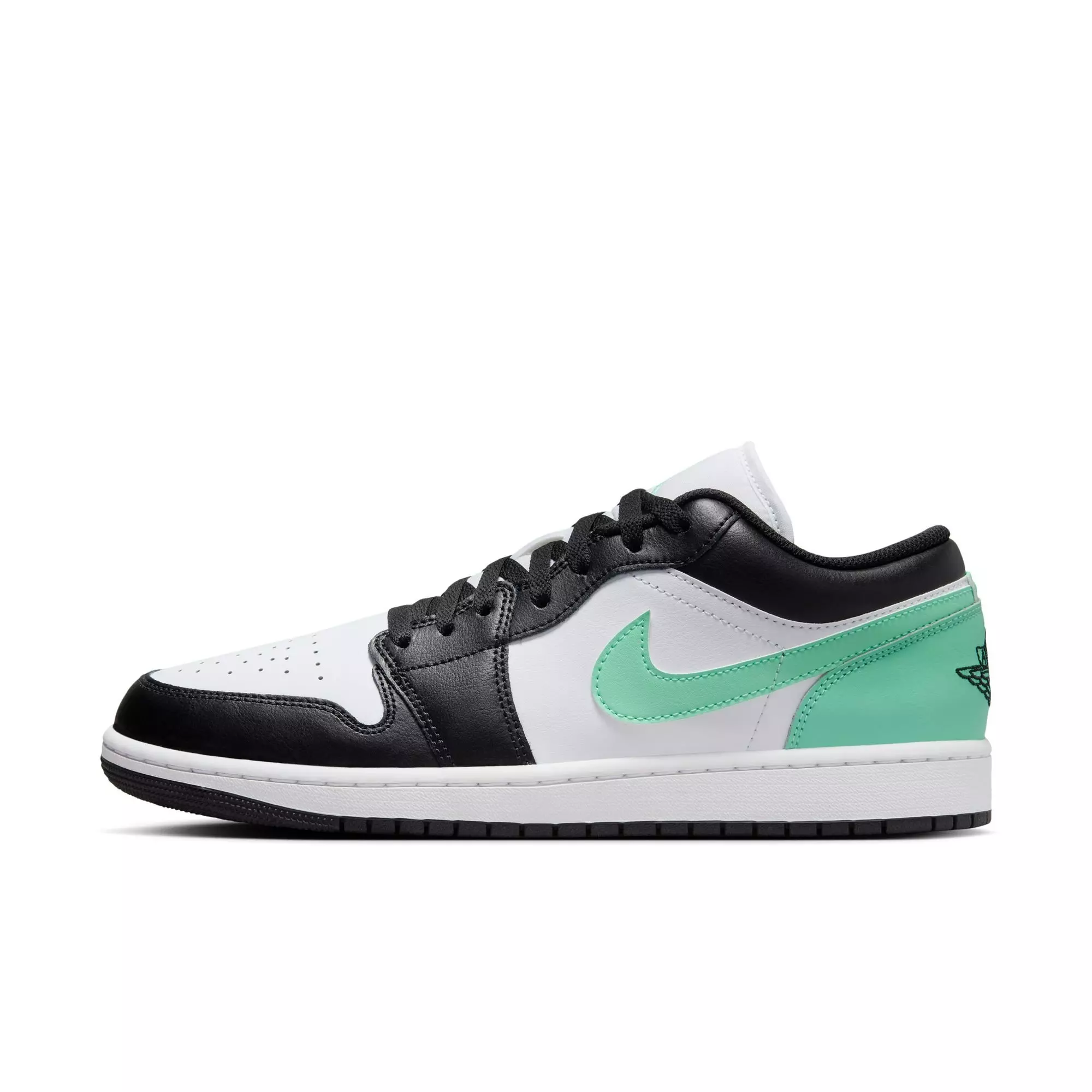 Jordan 1 Low "White/Black/Green Glow" Men's Shoe - WHITE/BLACK/GREEN