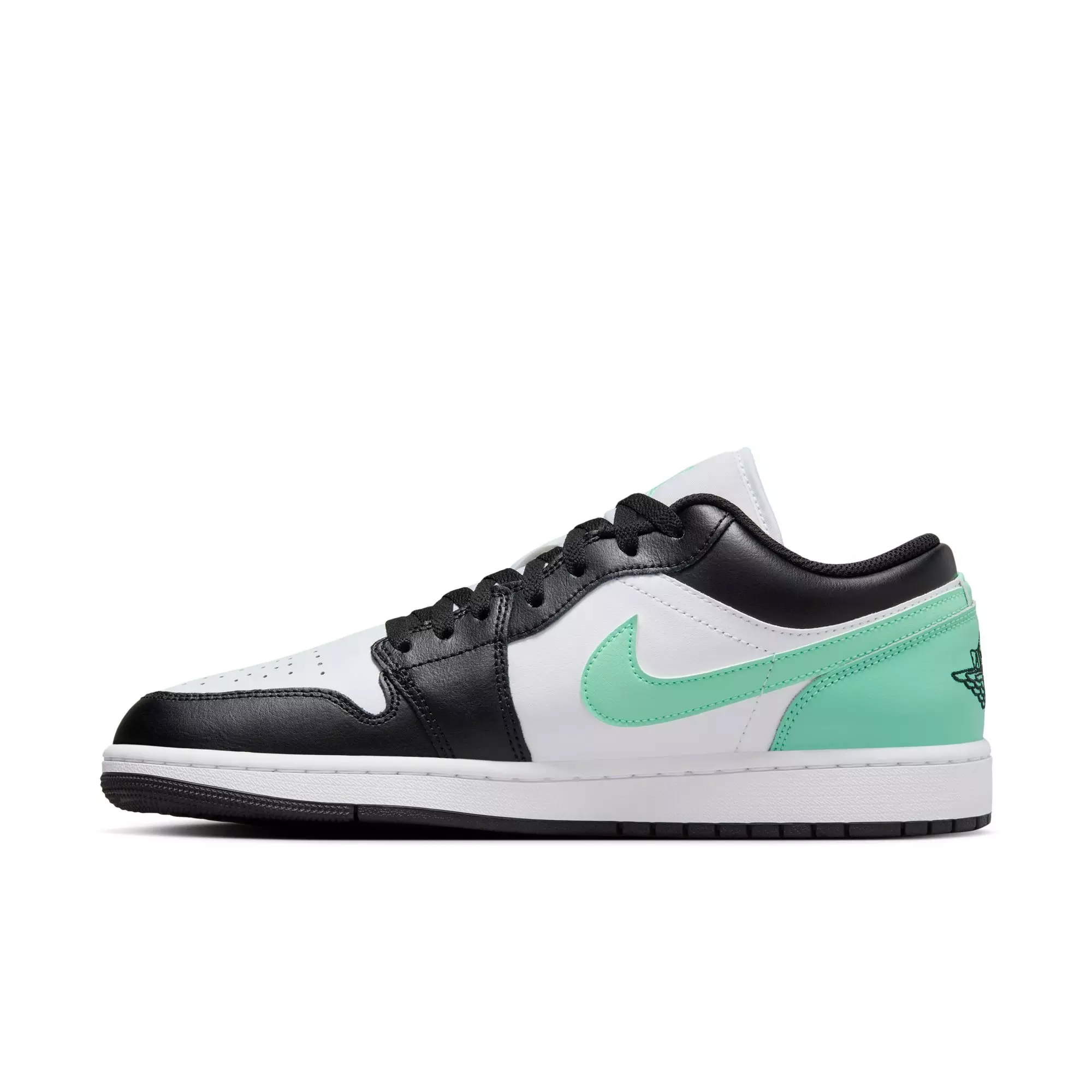 Jordan 1 Low "White/Black/Green Glow" Men's Shoe - WHITE/BLACK/GREEN