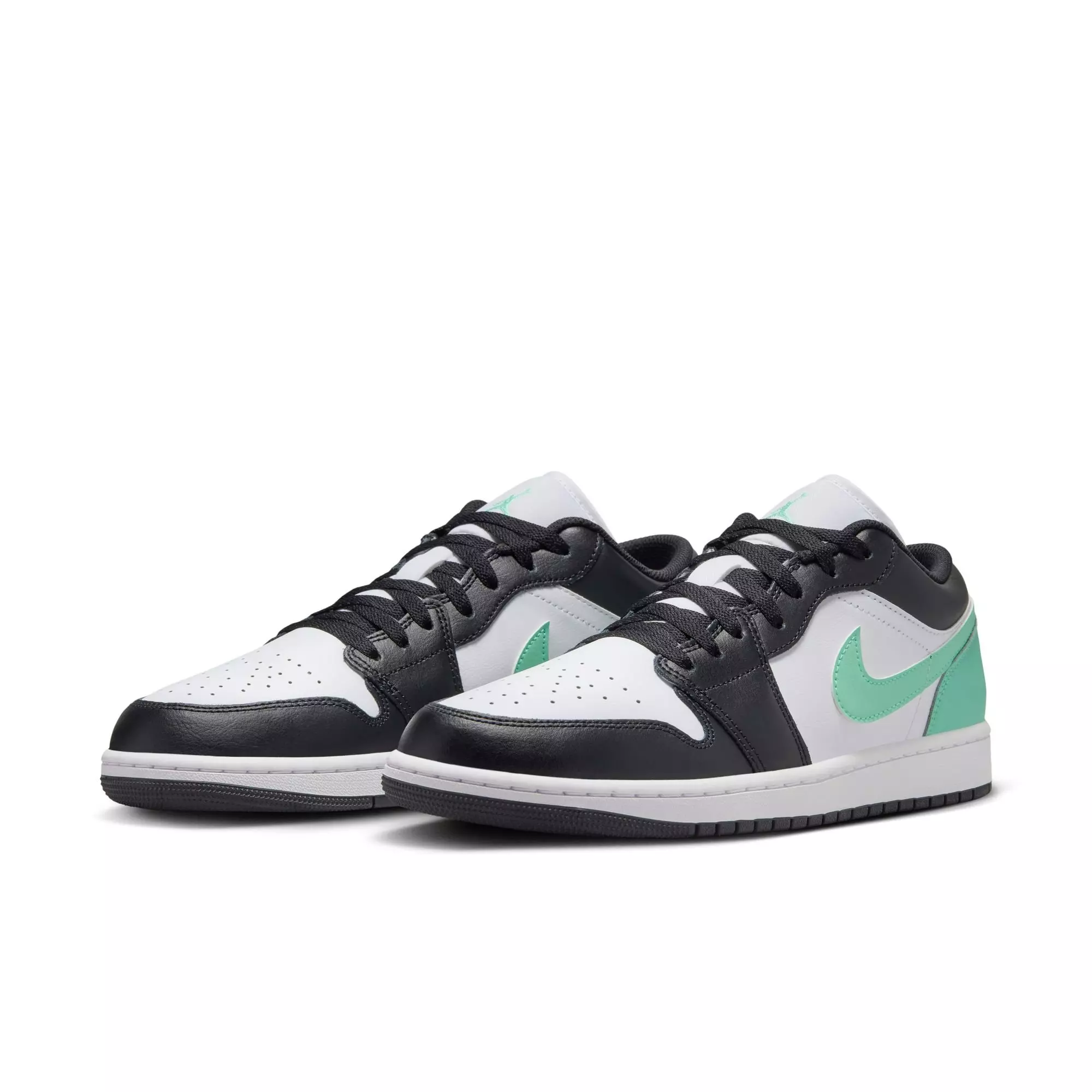 Jordan 1 Low "White/Black/Green Glow" Men's Shoe - WHITE/BLACK/GREEN