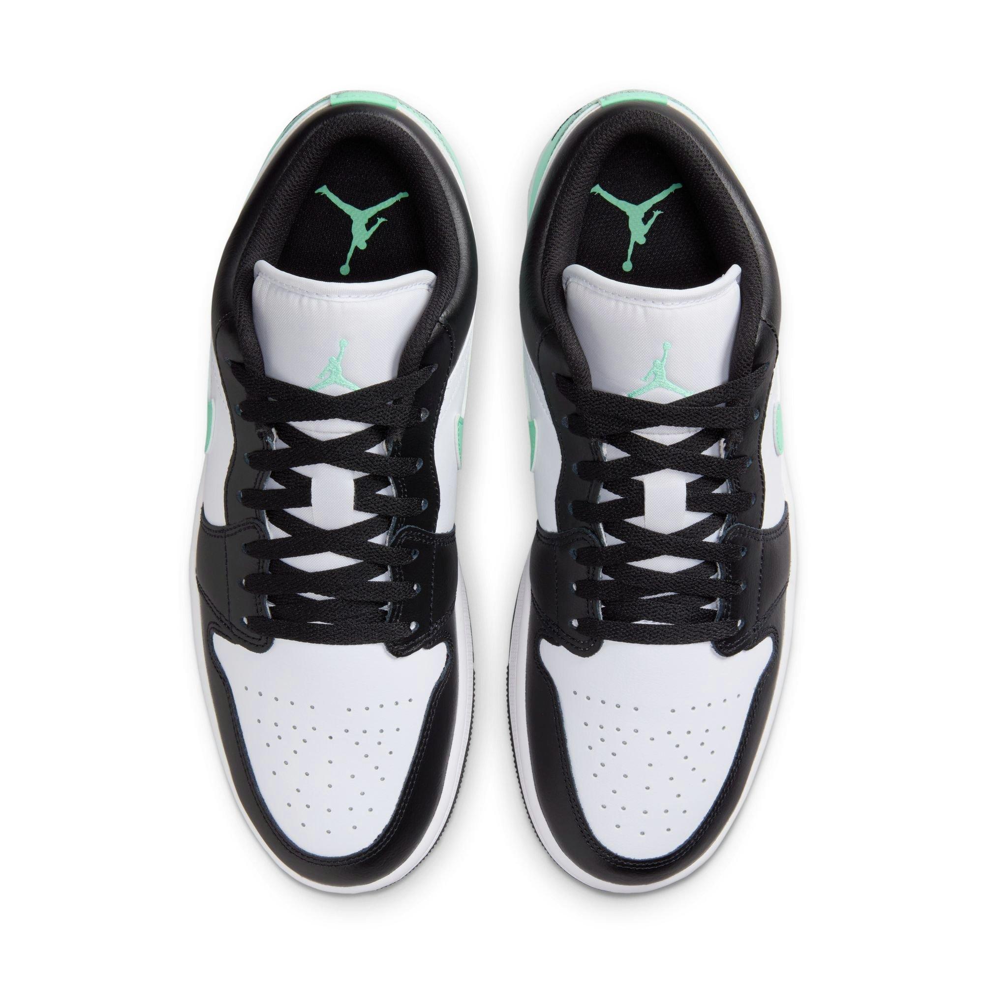 Jordan 1 Low "White/Black/Green Glow" Men's Shoe - WHITE/BLACK/GREEN Thumbnail View 7