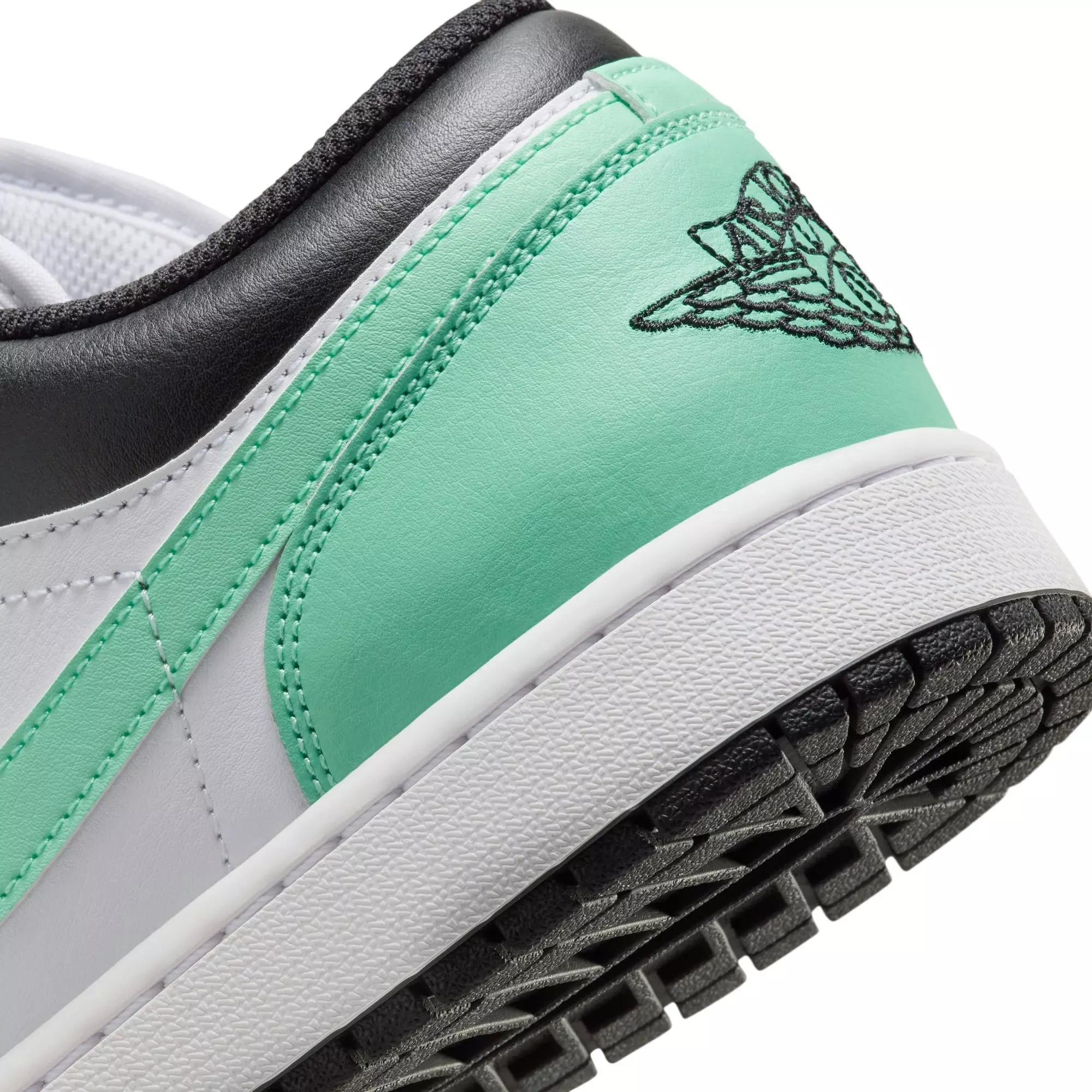 Jordan 1 Low "White/Black/Green Glow" Men's Shoe - WHITE/BLACK/GREEN