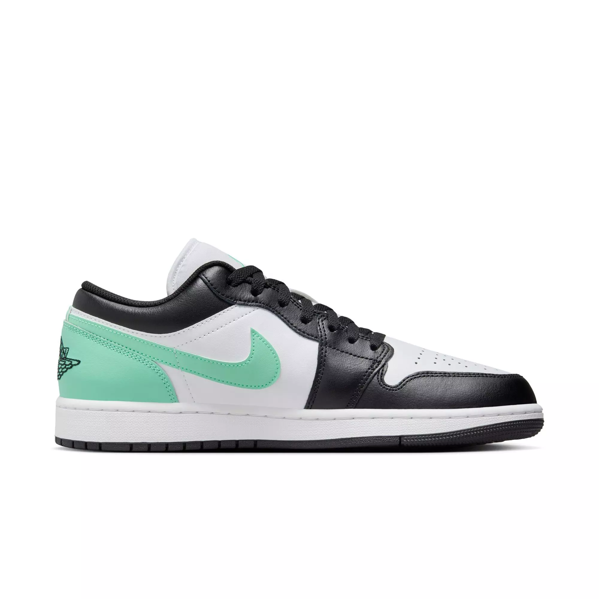 Jordan 1 Low "White/Black/Green Glow" Men's Shoe - WHITE/BLACK/GREEN