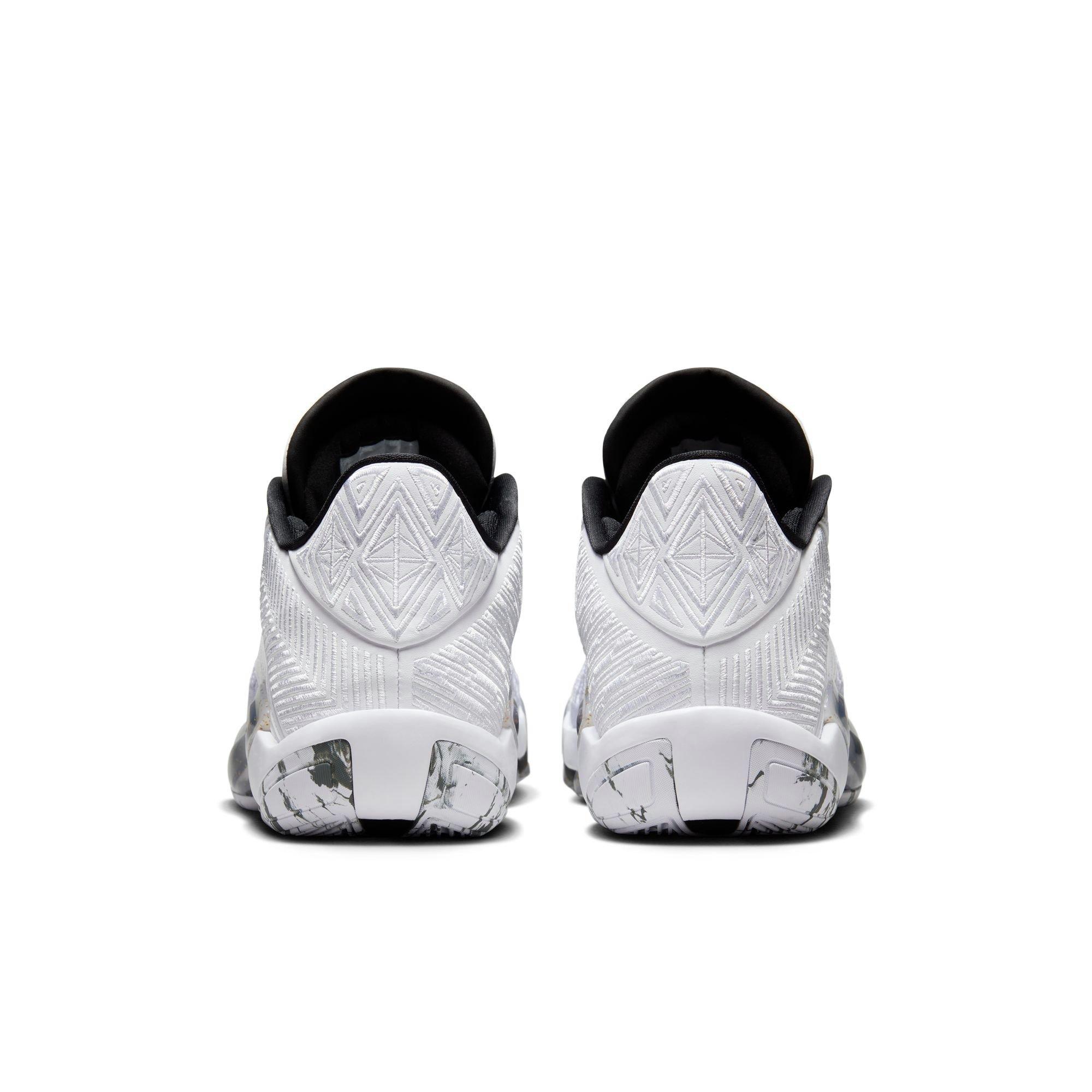 Jordan XXXVIII Low "Marble" Men's Basketball Shoe - WHITE/METALLIC GOLD/BLACK Thumbnail View 8