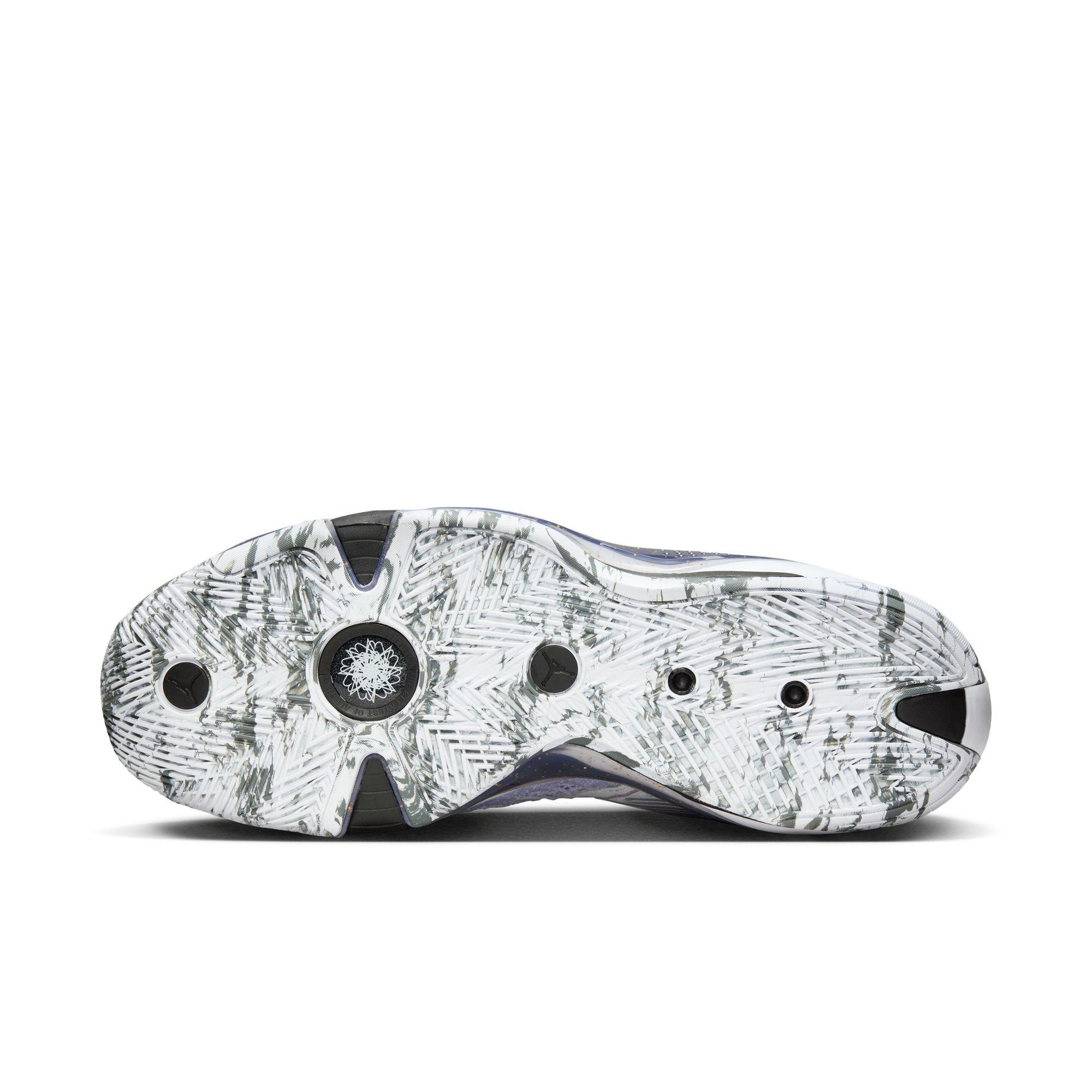 Jordan XXXVIII Low "Marble" Men's Basketball Shoe - WHITE/METALLIC GOLD/BLACK Thumbnail View 10