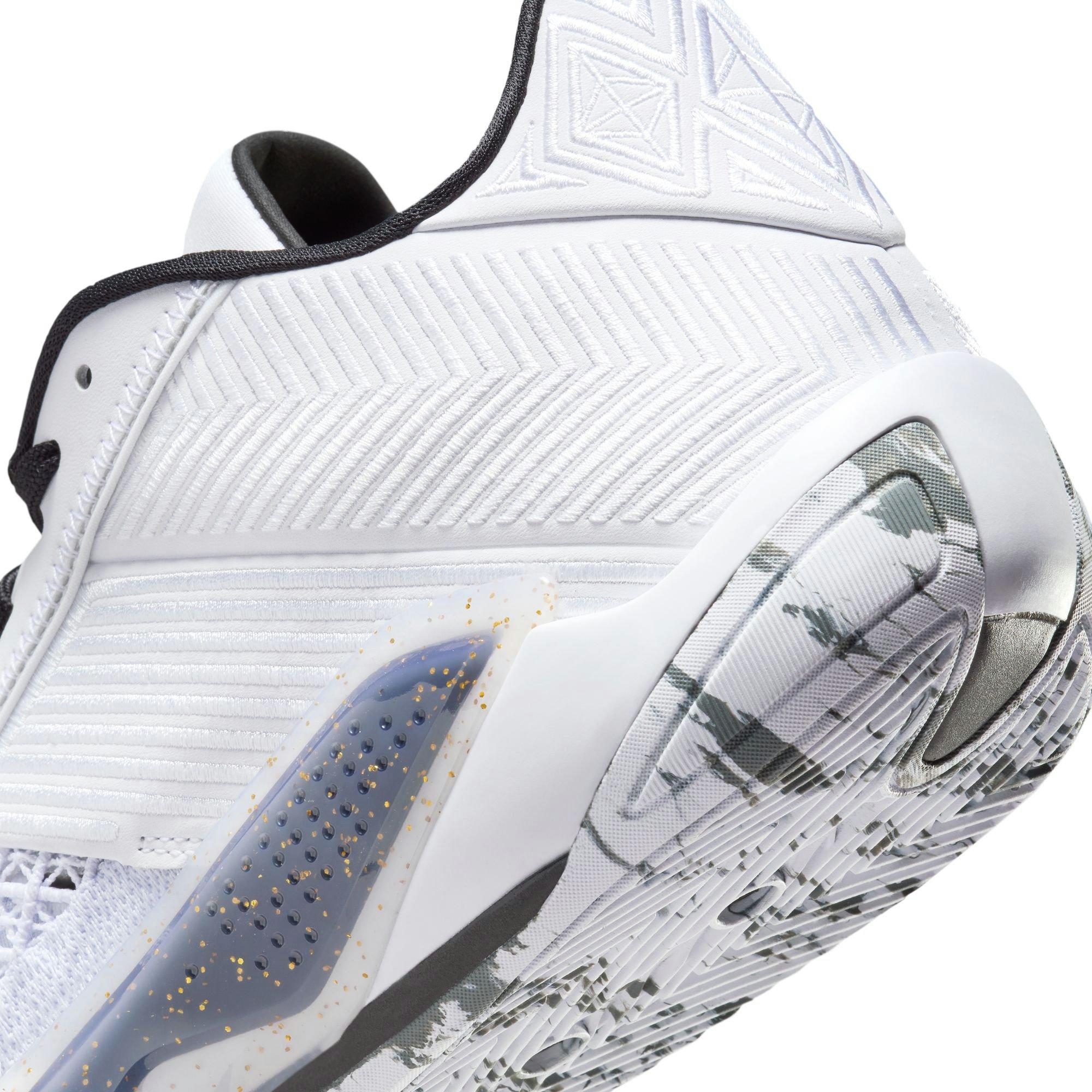 Jordan XXXVIII Low "Marble" Men's Basketball Shoe - WHITE/METALLIC GOLD/BLACK Thumbnail View 5