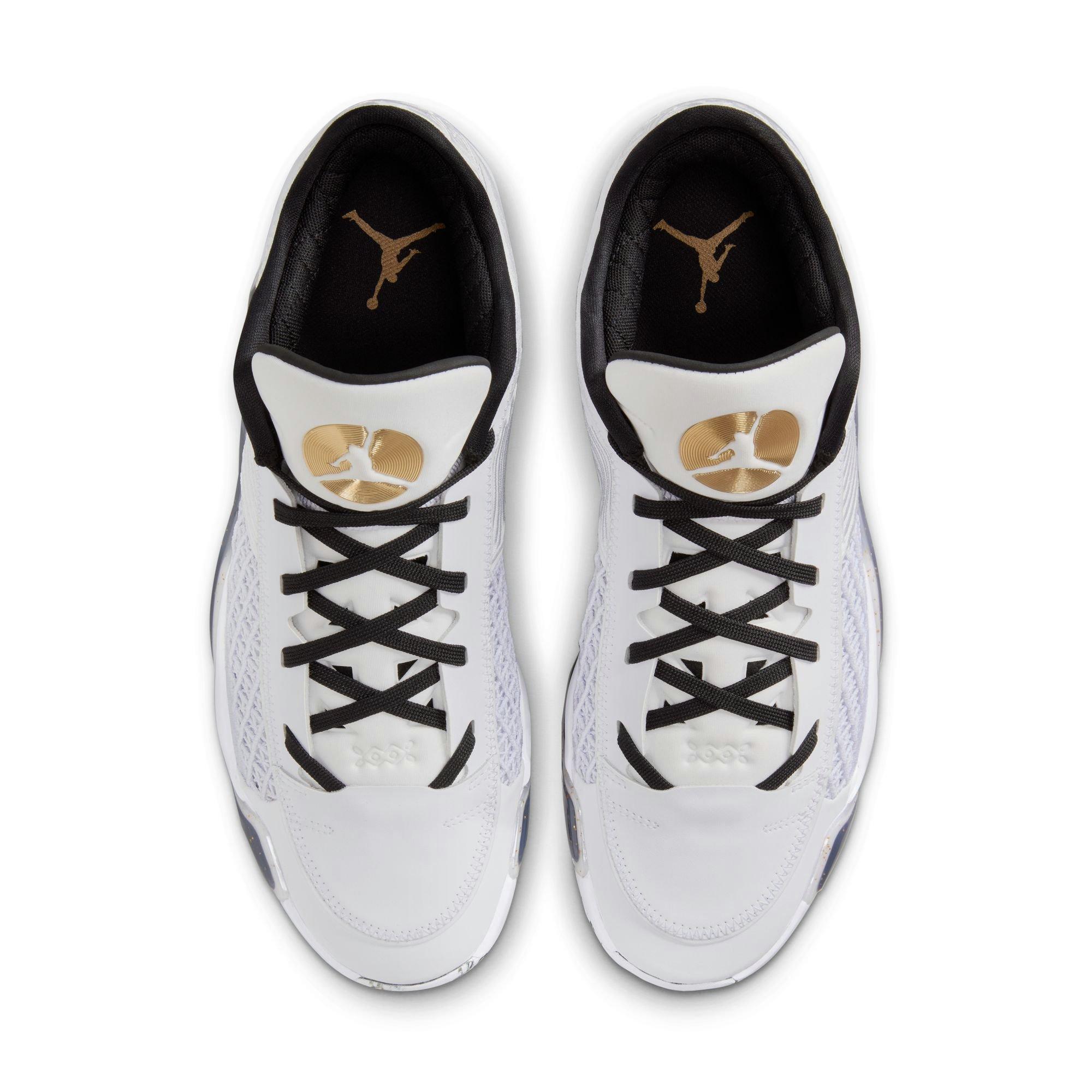 Jordan XXXVIII Low "Marble" Men's Basketball Shoe - WHITE/METALLIC GOLD/BLACK Thumbnail View 9