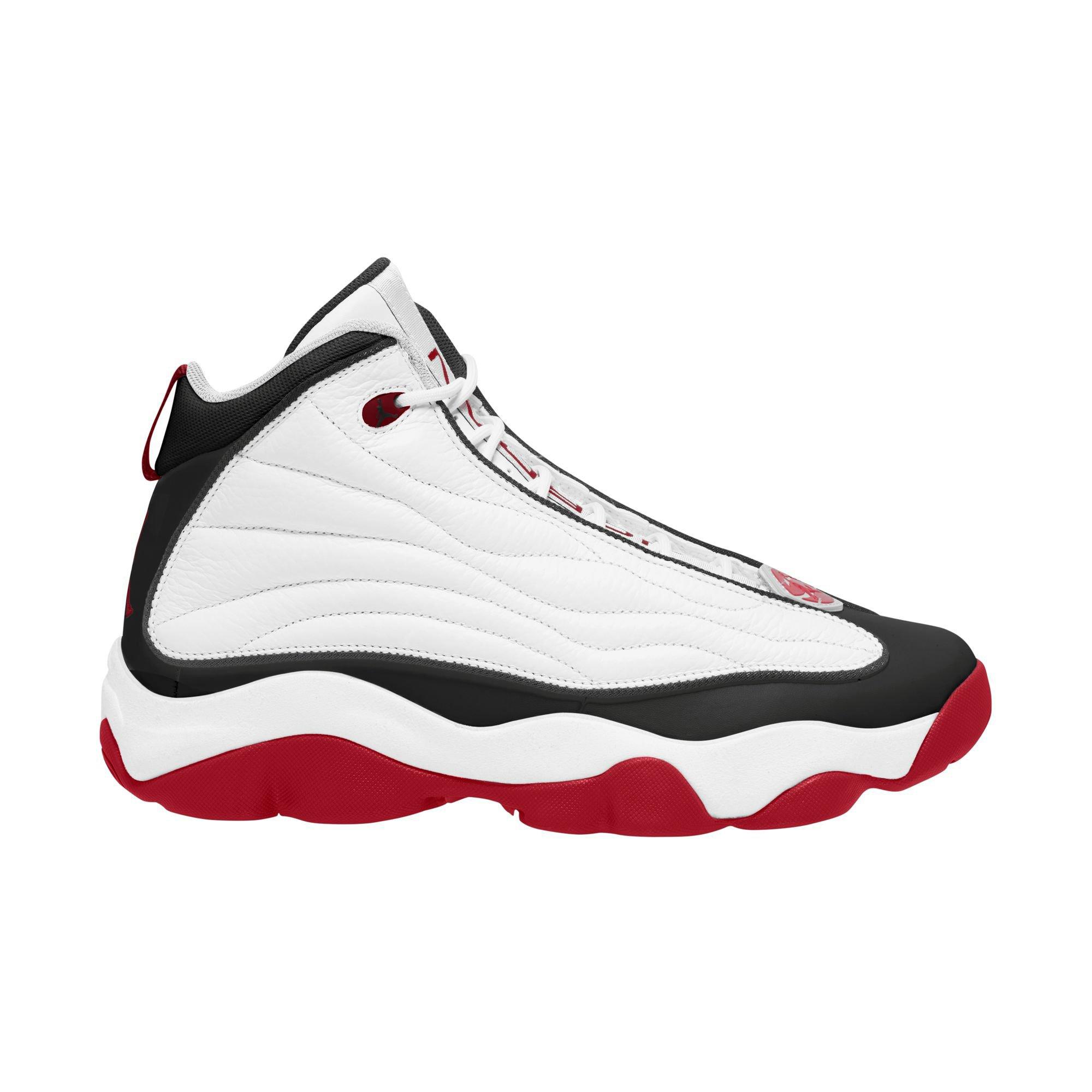 Jordan Pro Strong "White/Gym Red/Black" Men's Shoe - WHITE/RED/BLACK Thumbnail View 1