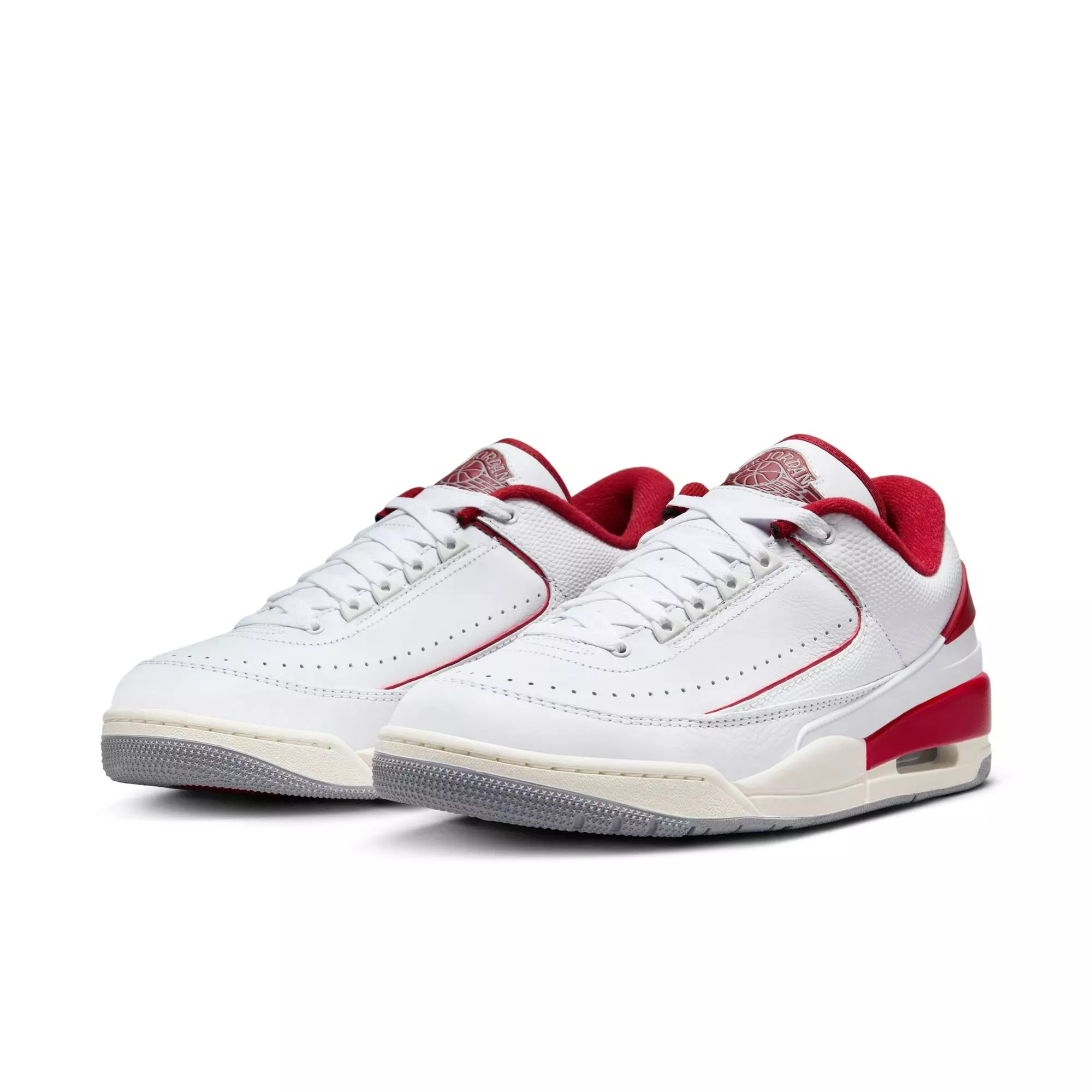 Jordan 2/3 "White/Varsity Red/Sail/Cement Grey" Men's Shoe - WHITE/RED/GREY