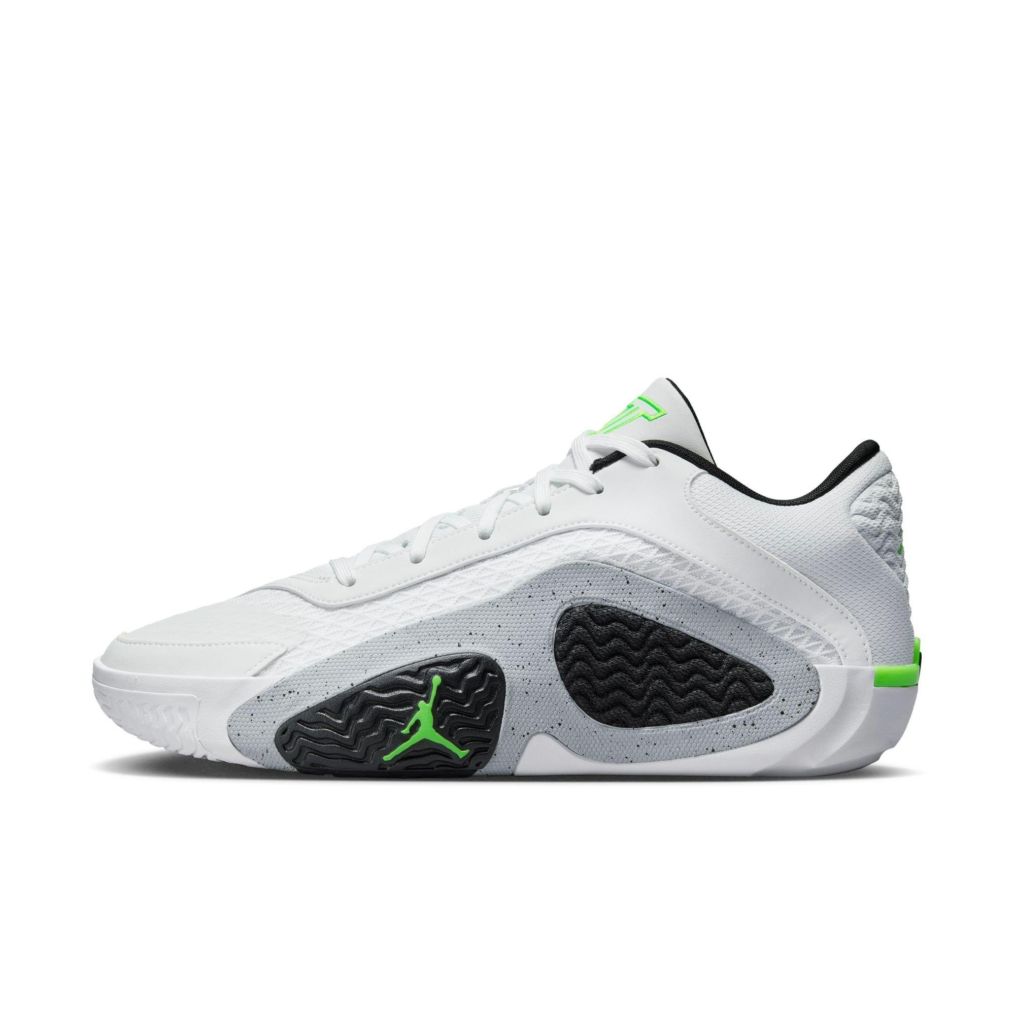 Jordan Tatum 2 "White Cement" Men's Basketball Shoe -  WHITE/ELECTRIC GREEN/BLACK Thumbnail View 7
