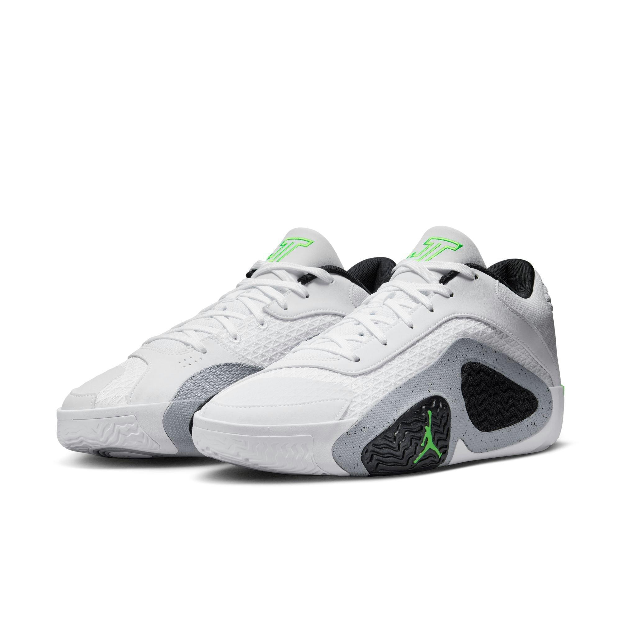 Jordan Tatum 2 "White Cement" Men's Basketball Shoe -  WHITE/ELECTRIC GREEN/BLACK Thumbnail View 3