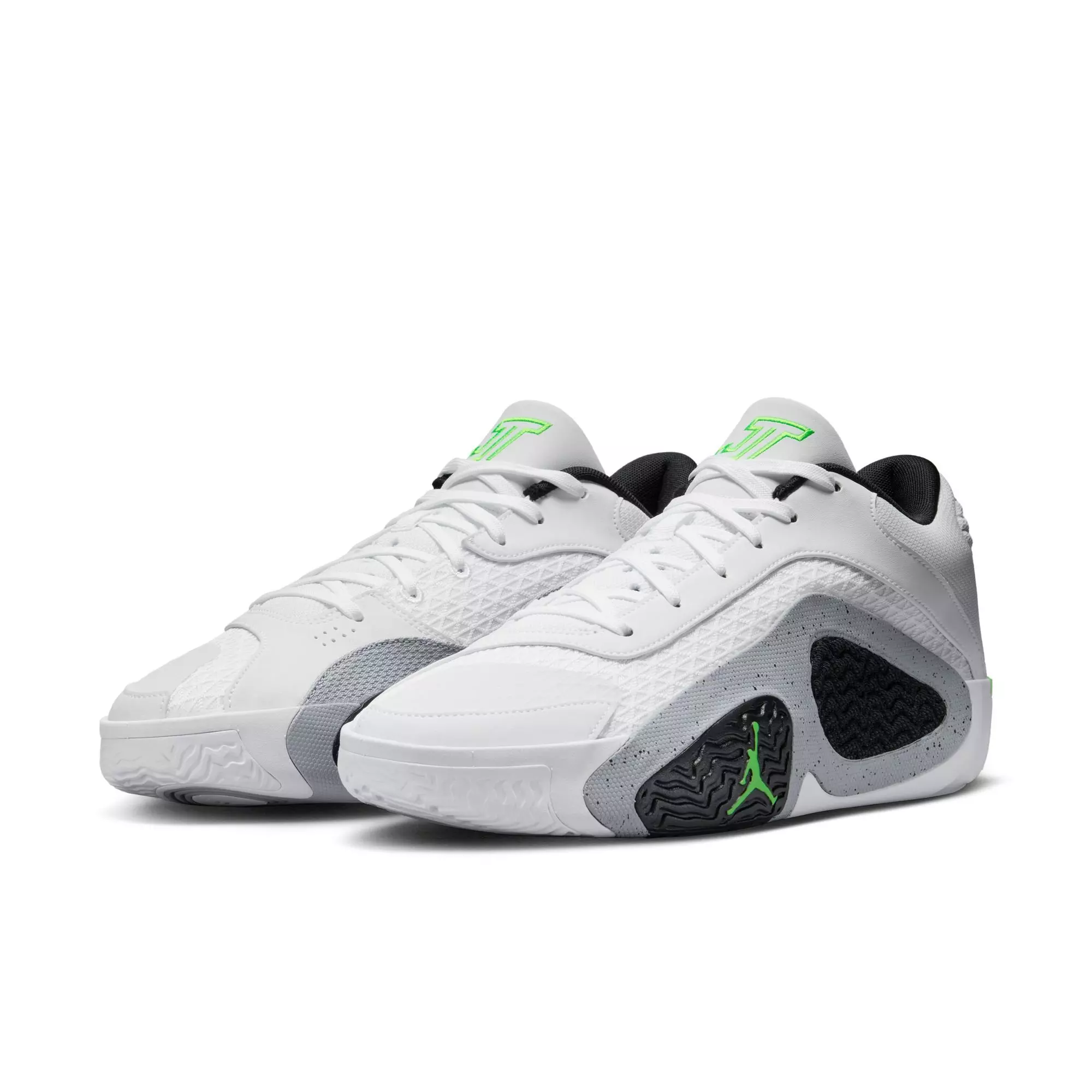 Jordan Tatum 2 "White Cement" Men's Basketball Shoe -  WHITE/ELECTRIC GREEN/BLACK