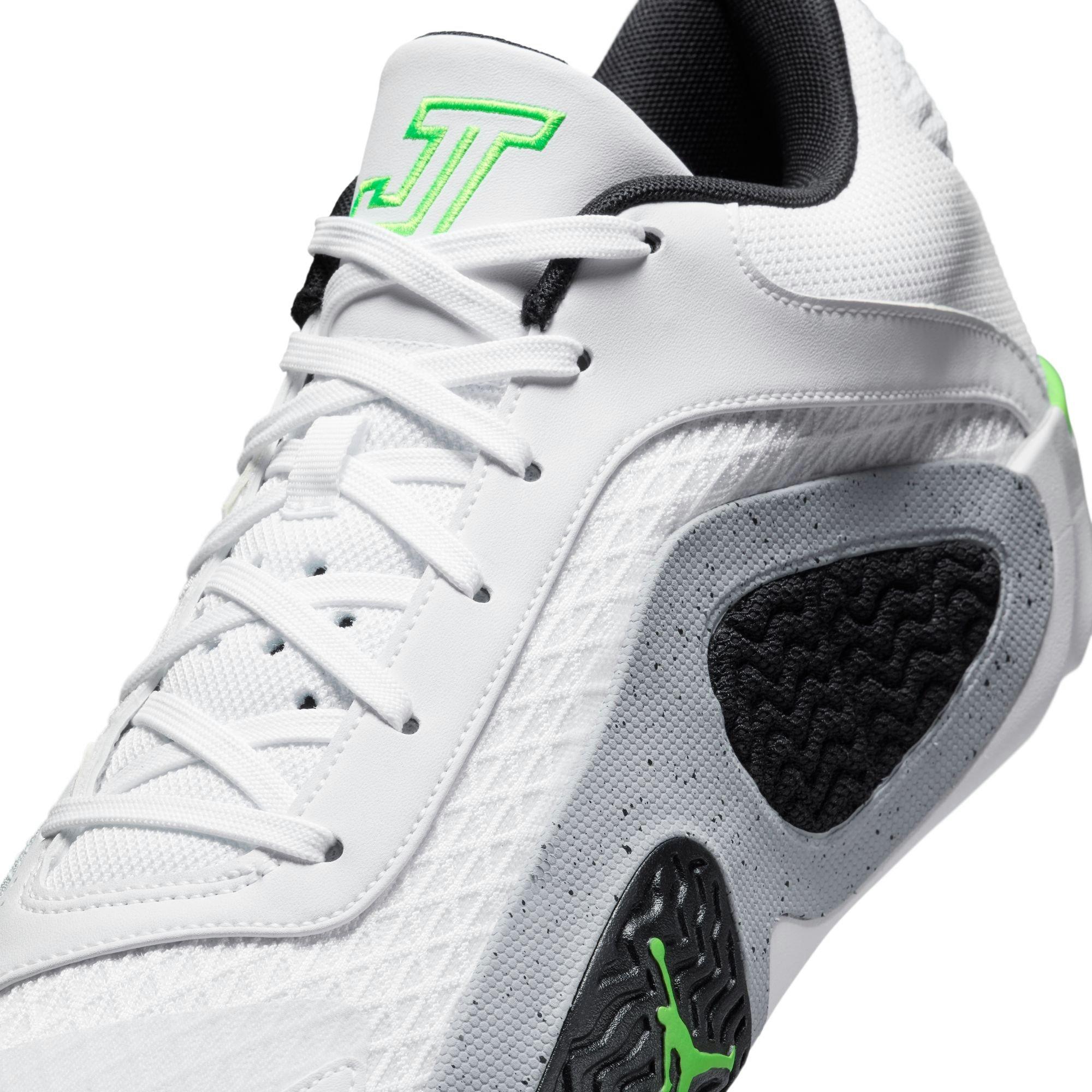 Jordan Tatum 2 "White Cement" Men's Basketball Shoe -  WHITE/ELECTRIC GREEN/BLACK Thumbnail View 4