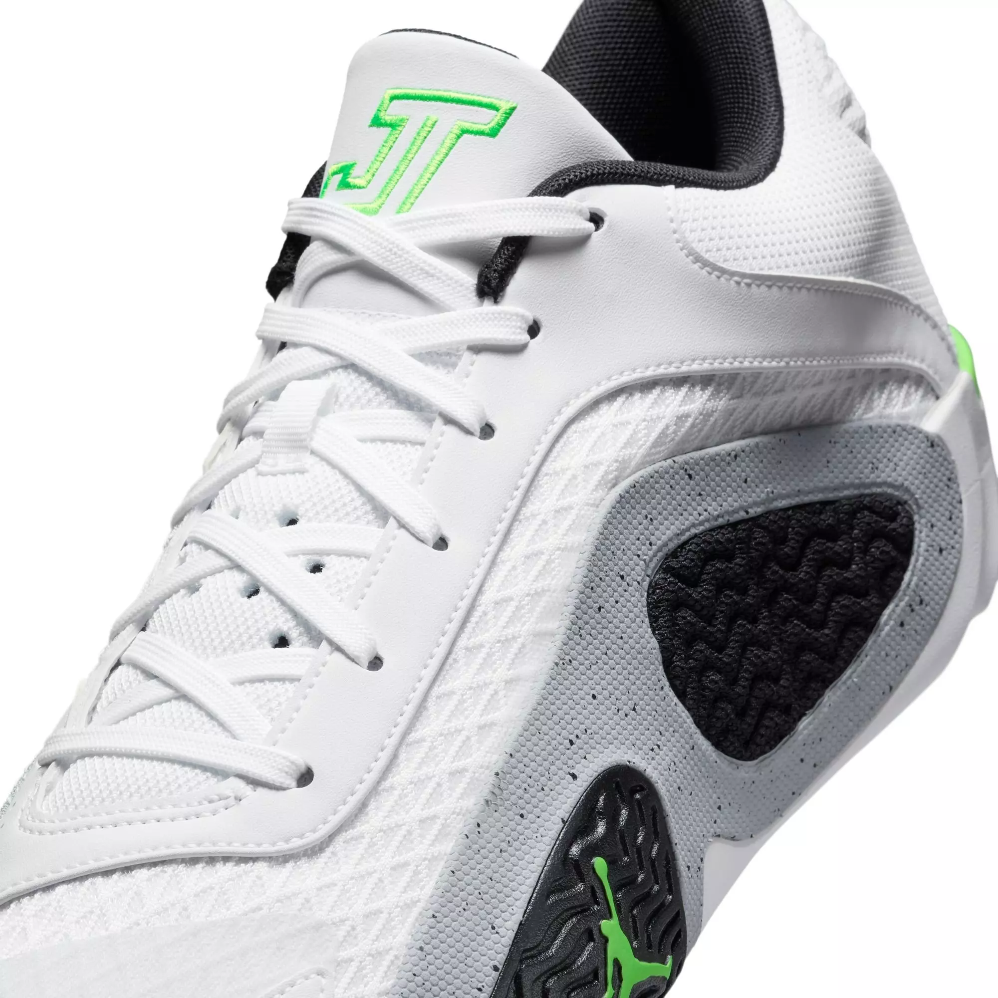 Jordan Tatum 2 "White Cement" Men's Basketball Shoe -  WHITE/ELECTRIC GREEN/BLACK