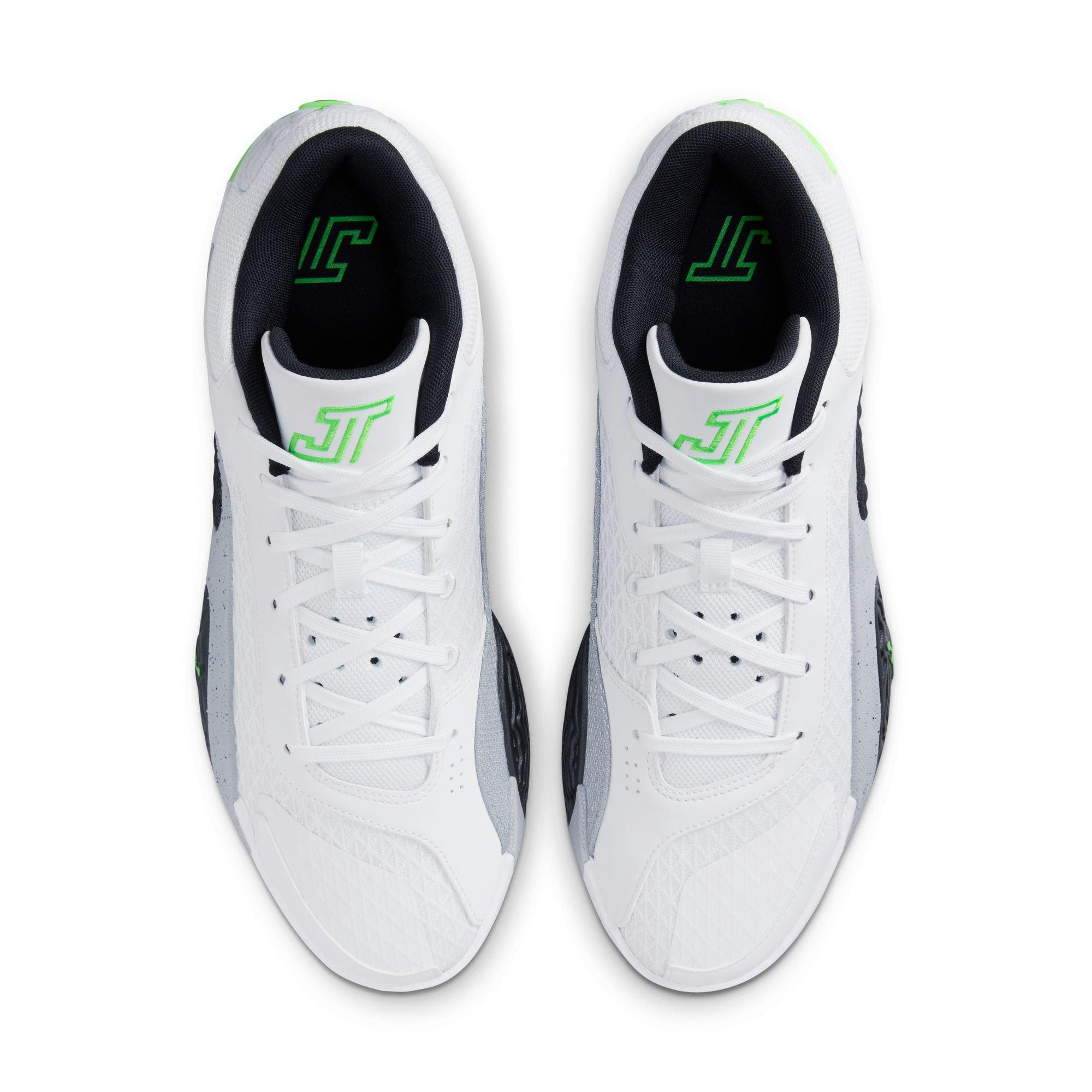 Jordan Tatum 2 "White Cement" Men's Basketball Shoe -  WHITE/ELECTRIC GREEN/BLACK Thumbnail View 10