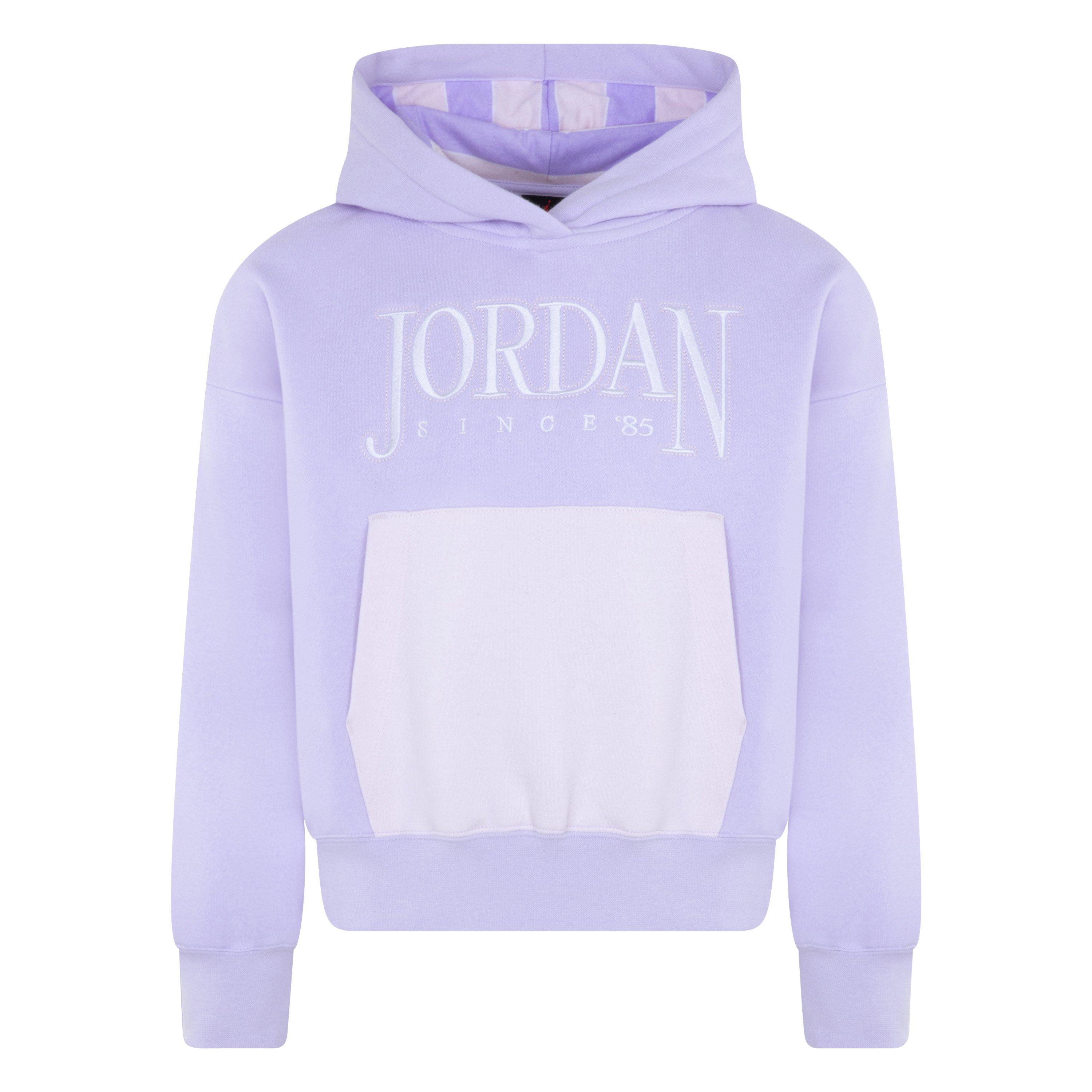 Jordan Big Girls' Fund Blocked Hoodie - Violet - VIOLET