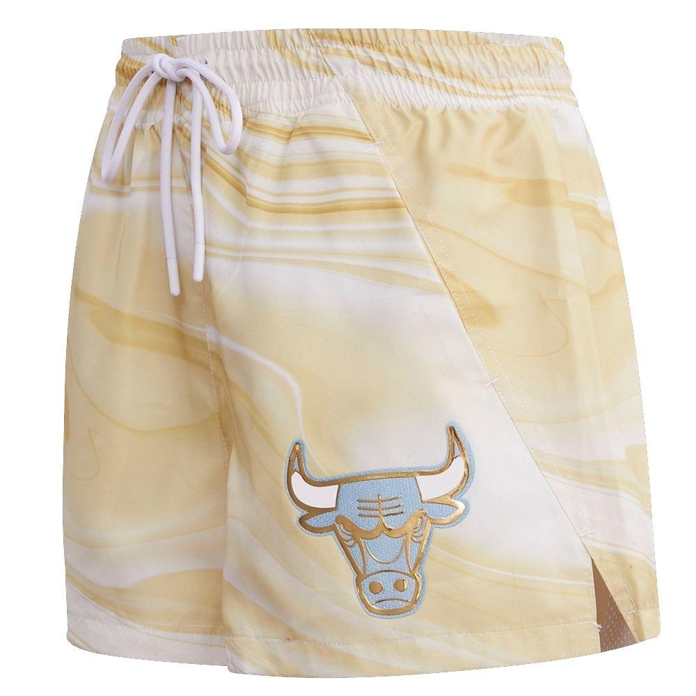 Pro Standard Women's Chicago Bulls Woven Shorts - Liquid Gold - GOLD Thumbnail View 4