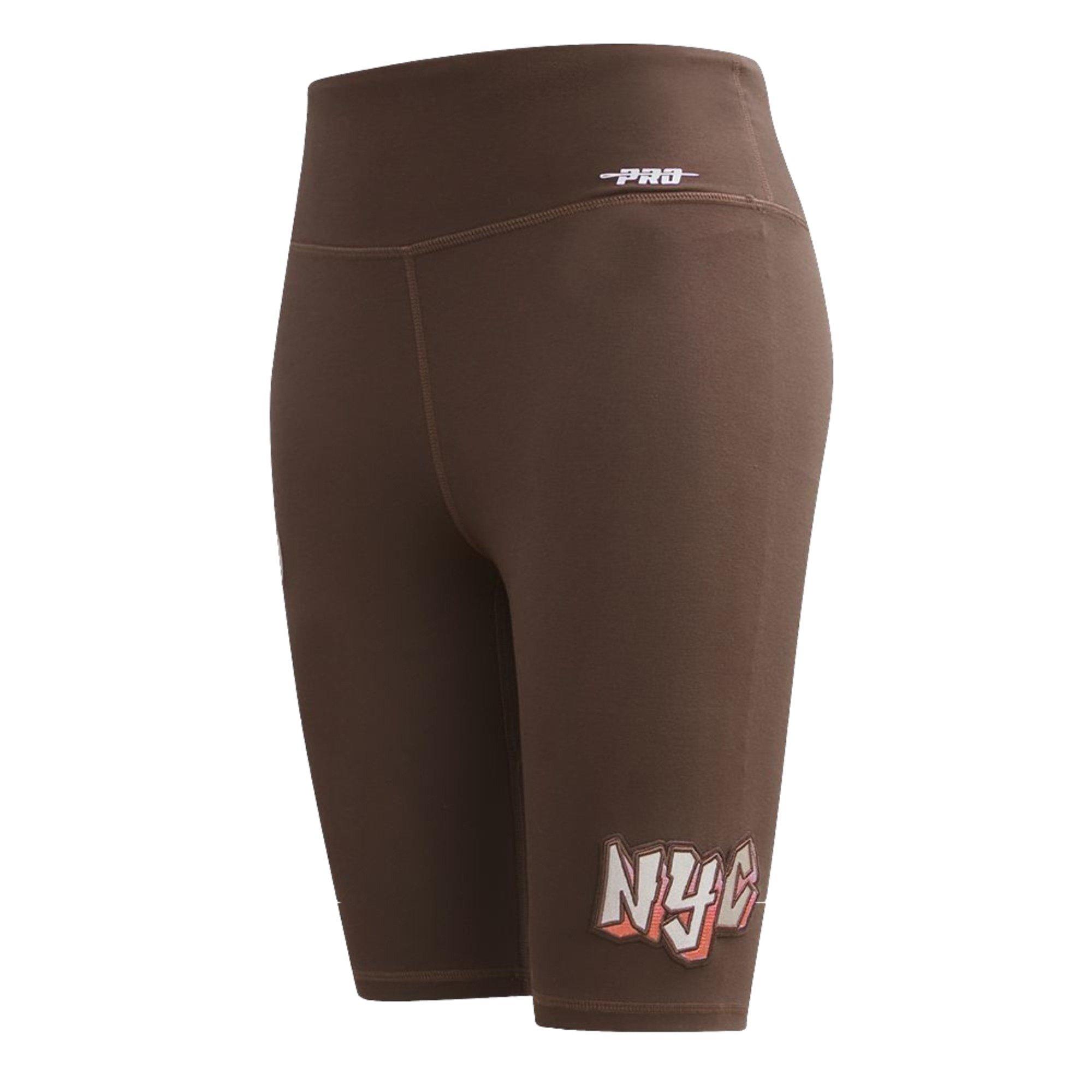 Pro Standard Women's New York Yankees MLB Graffiti Mix Shorts-Brown - BROWN Thumbnail View 1