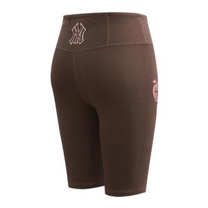 Pro Standard Women's New York Yankees MLB Graffiti Mix Shorts-Brown