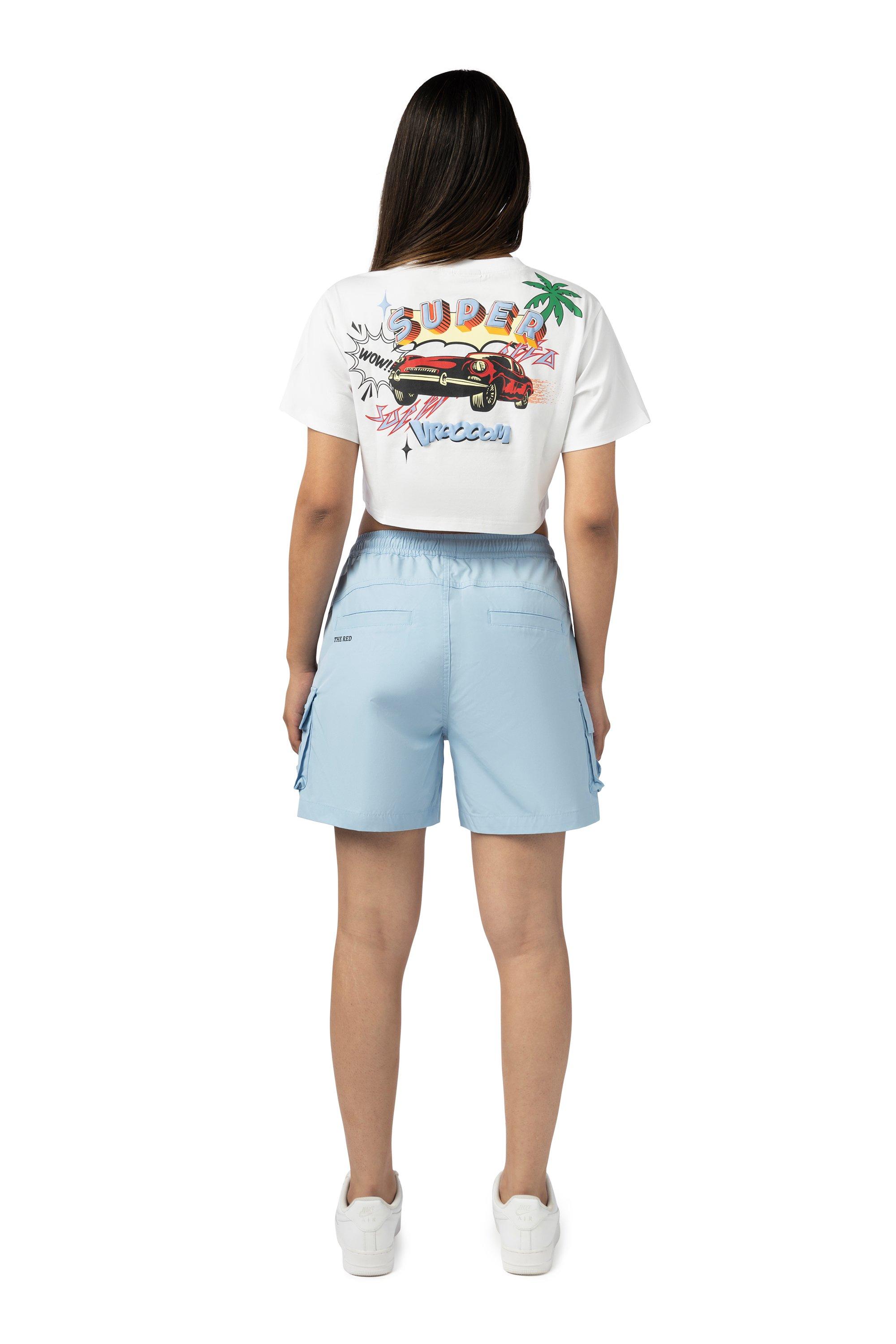 Smoke Rise Women's Boom Graphic Crop Tee - White - WHITE Thumbnail View 2