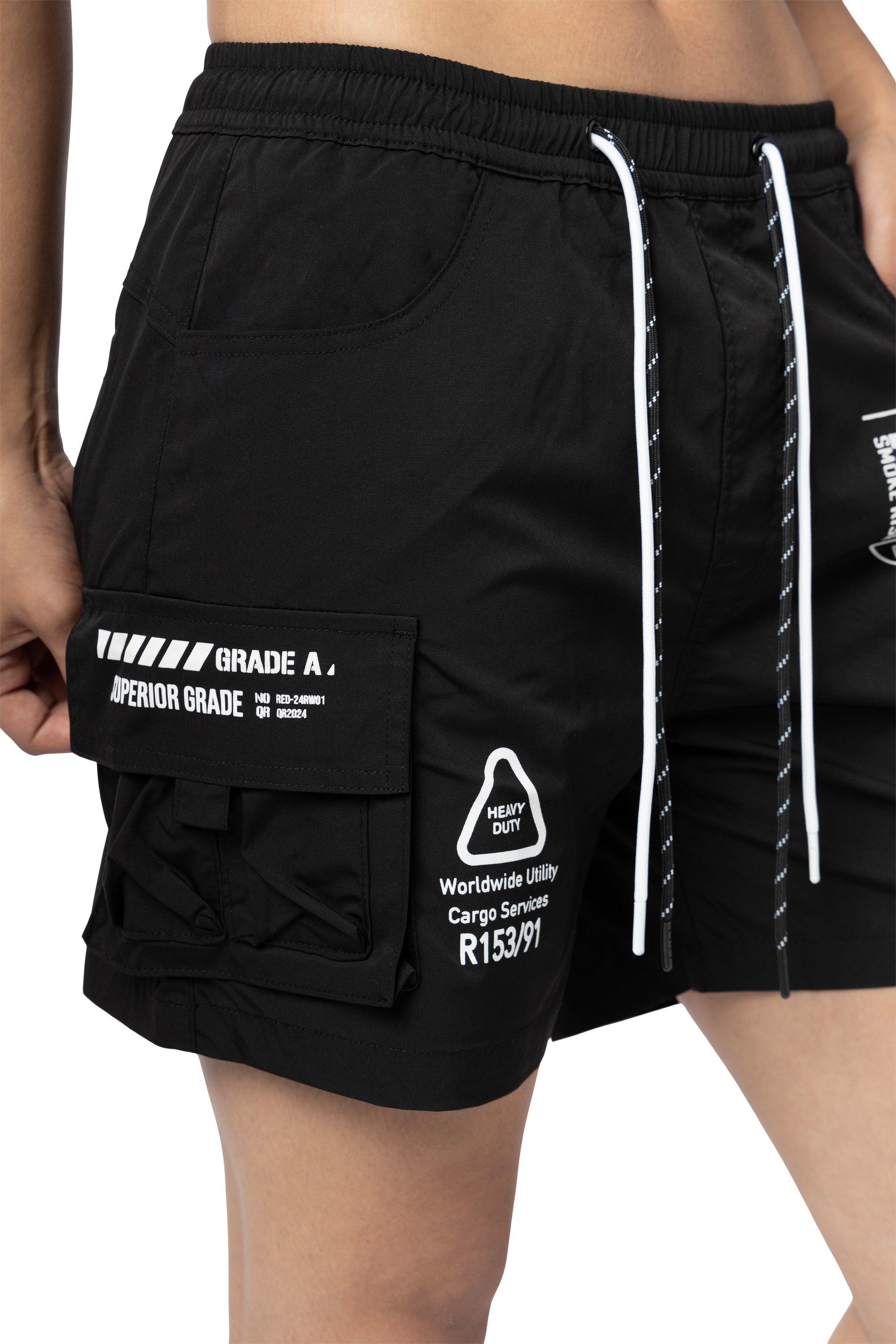 Smoke Rise Women's Woven Cargo Shorts - Black - BLACK Thumbnail View 4