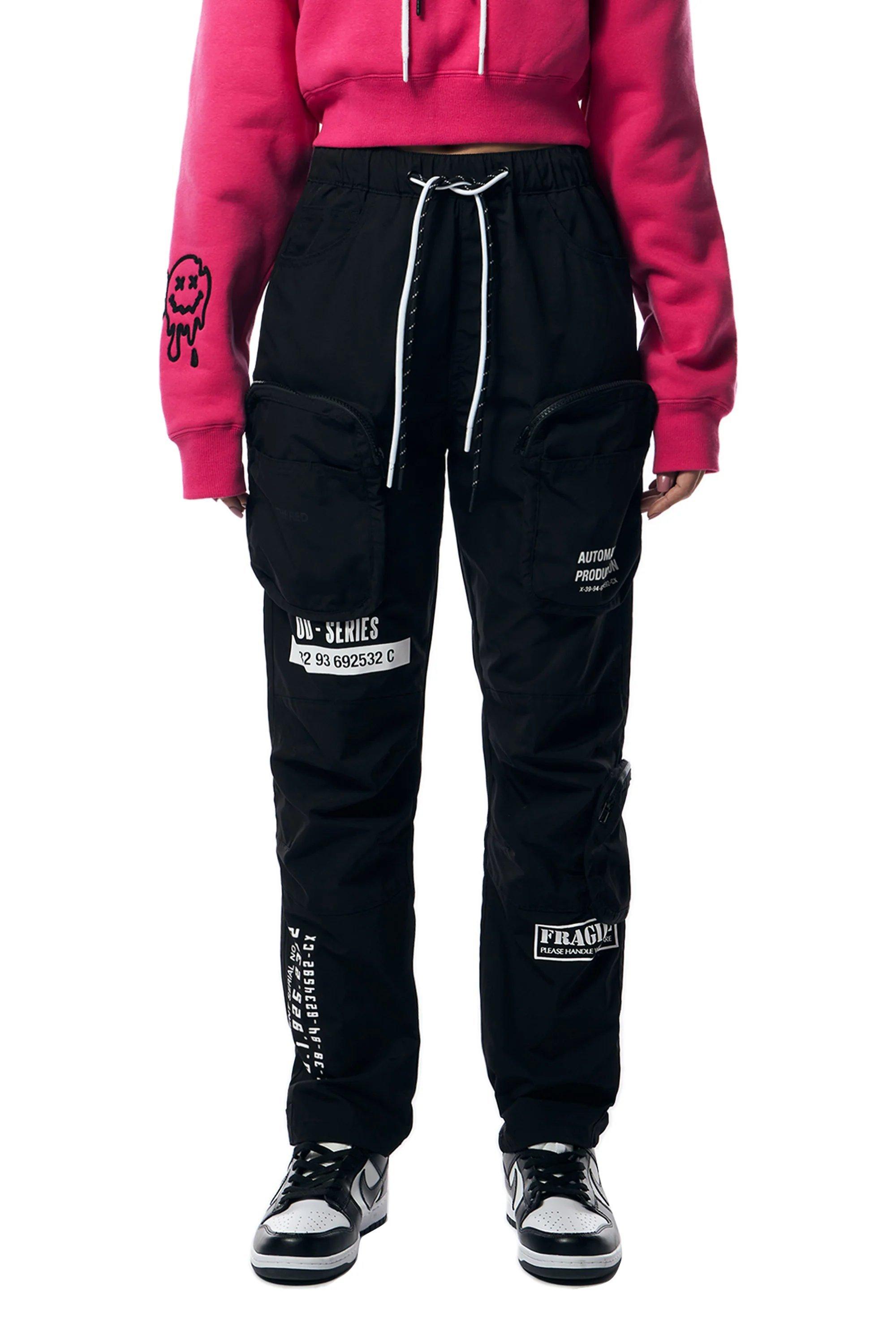 Smoke Rise Women's Relaxed Slouch Woven Pants - Black - BLACK Thumbnail View 1