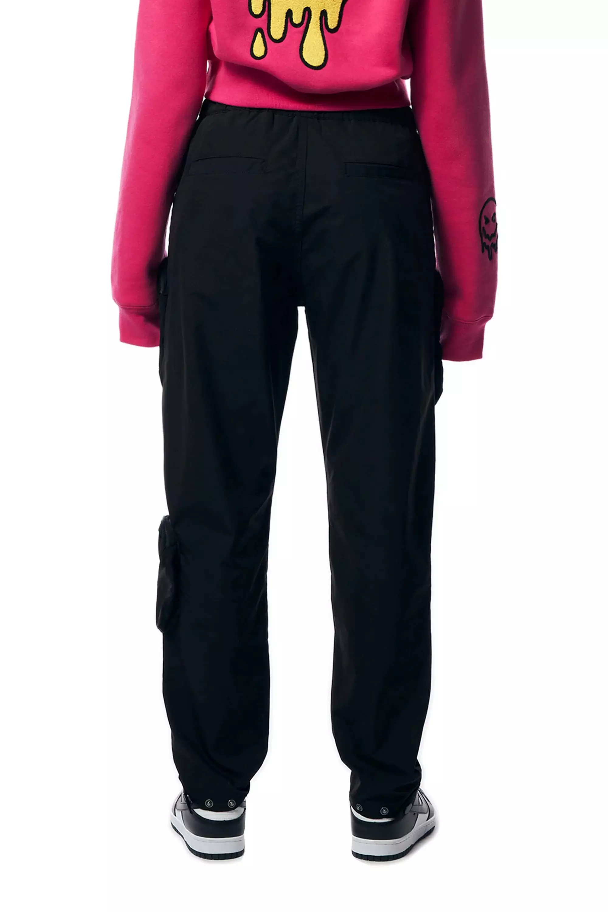 Smoke Rise Women's Relaxed Slouch Woven Pants - Black - BLACK