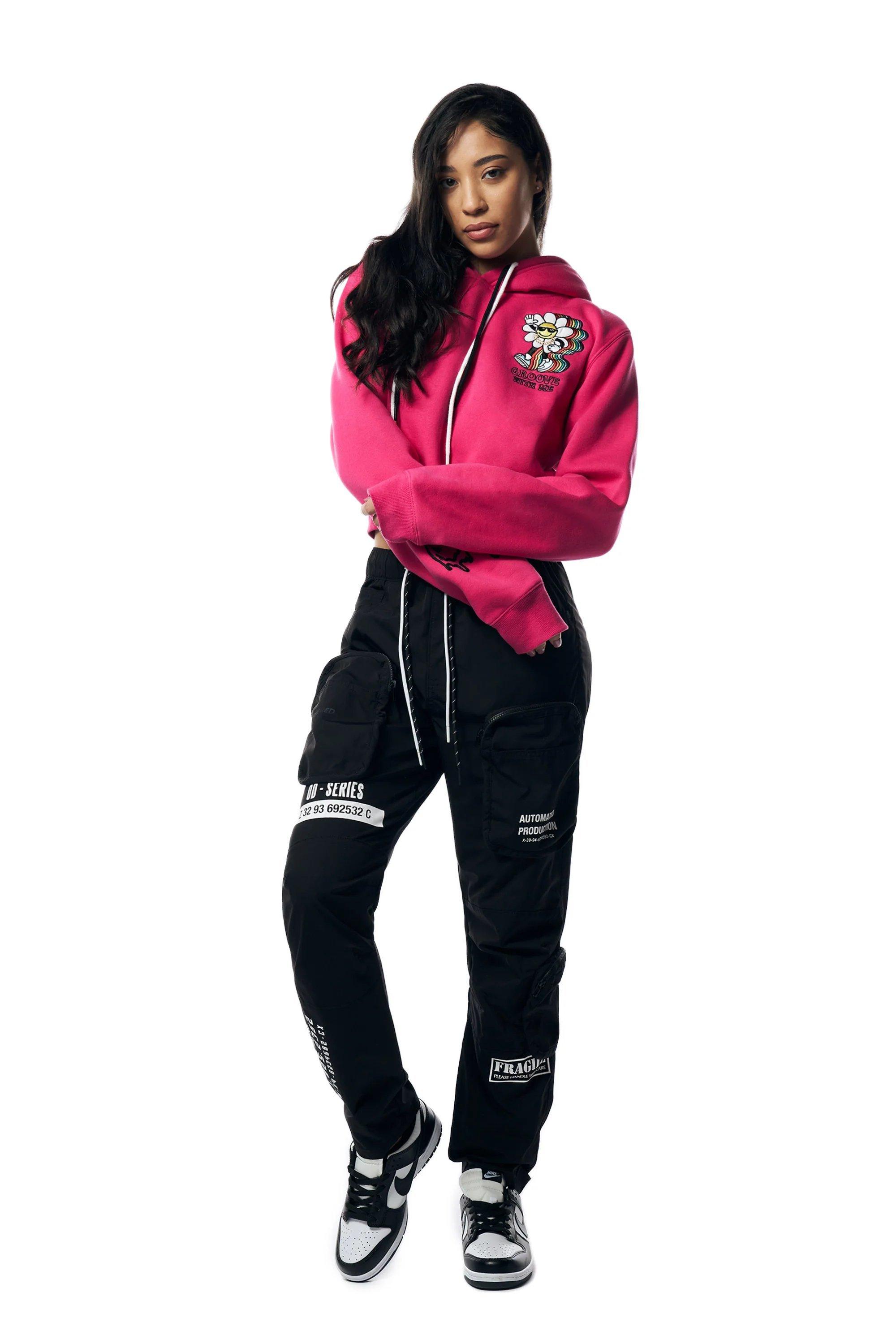 Smoke Rise Women's Relaxed Slouch Woven Pants - Black - BLACK Thumbnail View 3