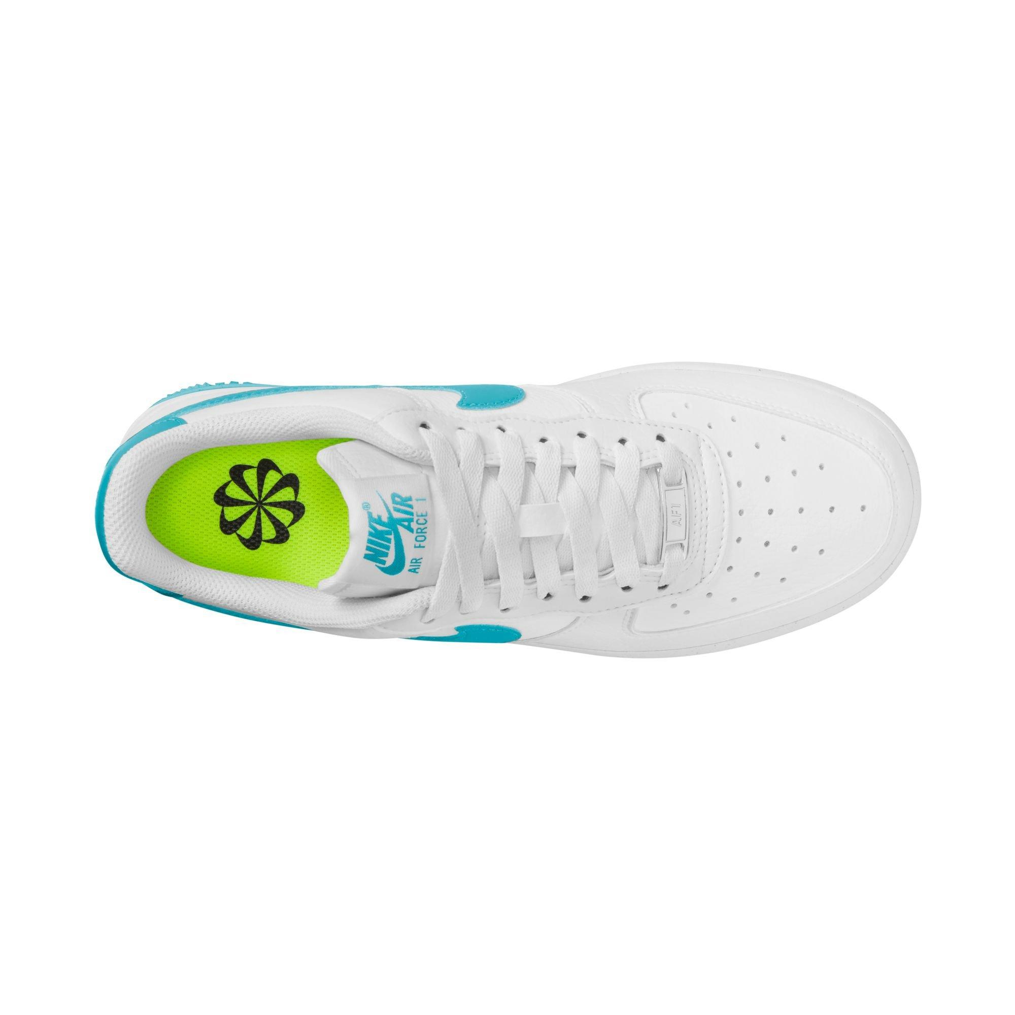 Nike Air Force 1 '07 Next Nature "White/Dusty Cactus/White/Volt" Women's Shoe - WHITE/TEAL Thumbnail View 8