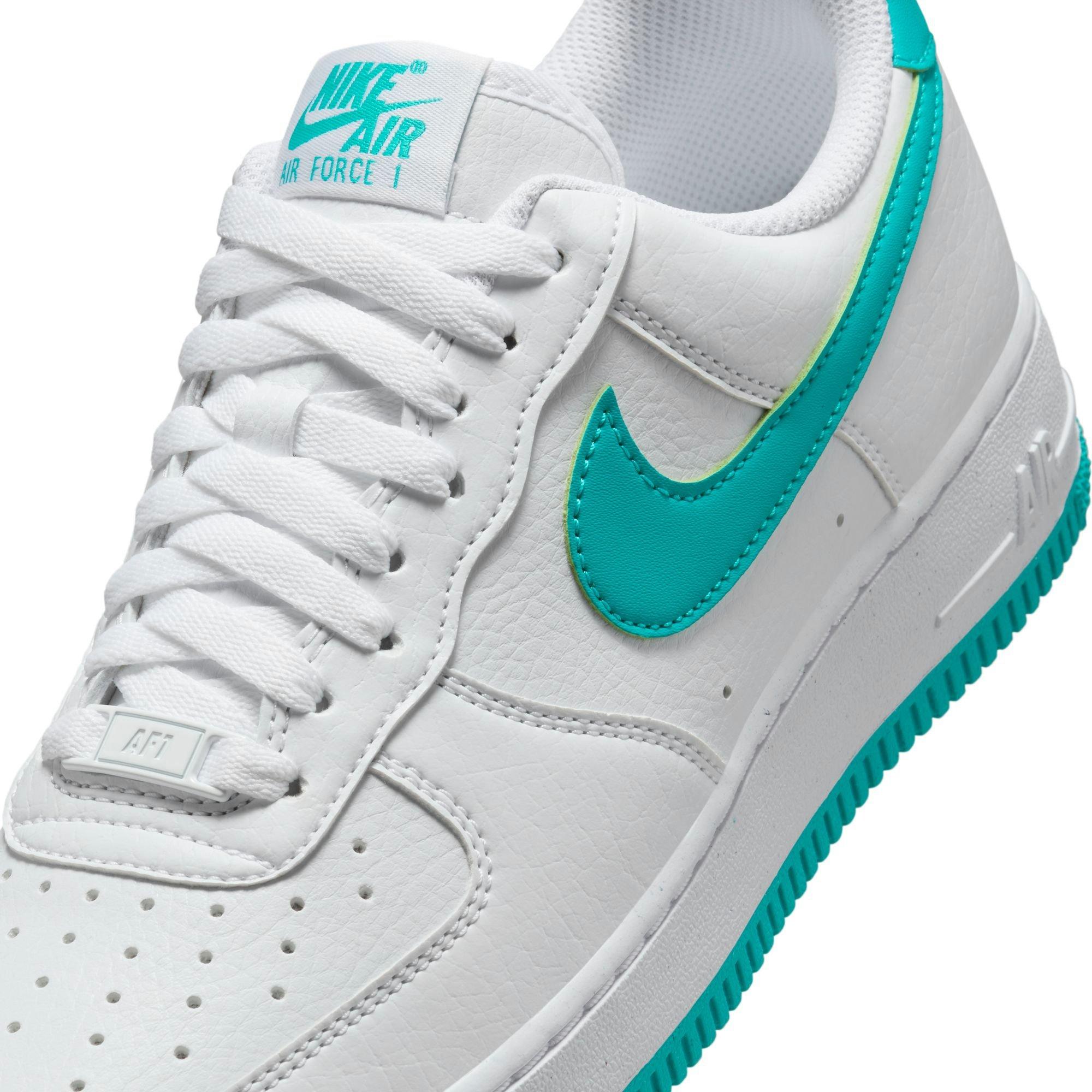 Nike Air Force 1 '07 Next Nature "White/Dusty Cactus/White/Volt" Women's Shoe - WHITE/TEAL Thumbnail View 10