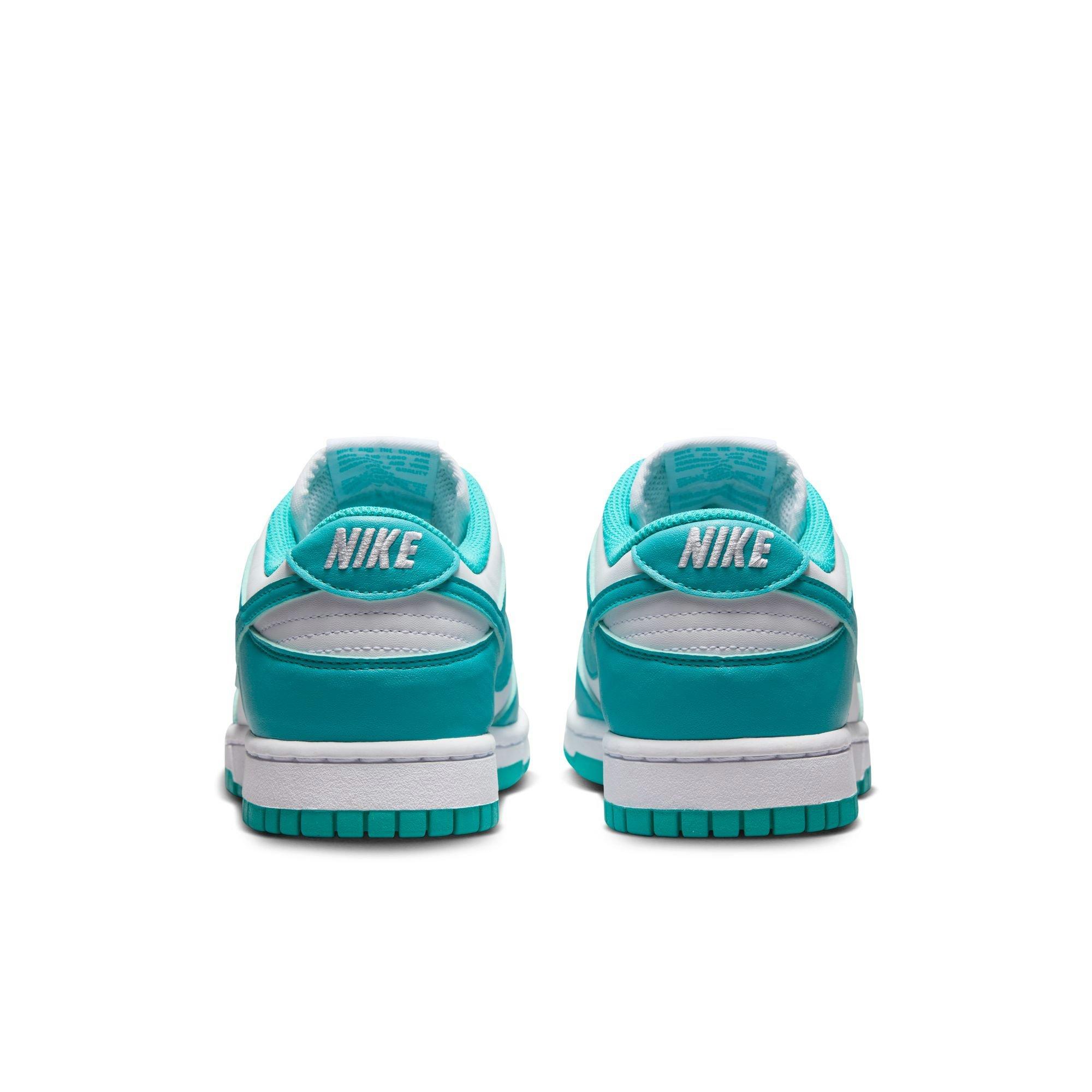 Nike Dunk Low "White/Dusty Cactus" Women's Shoe - WHITE/TEAL Thumbnail View 5