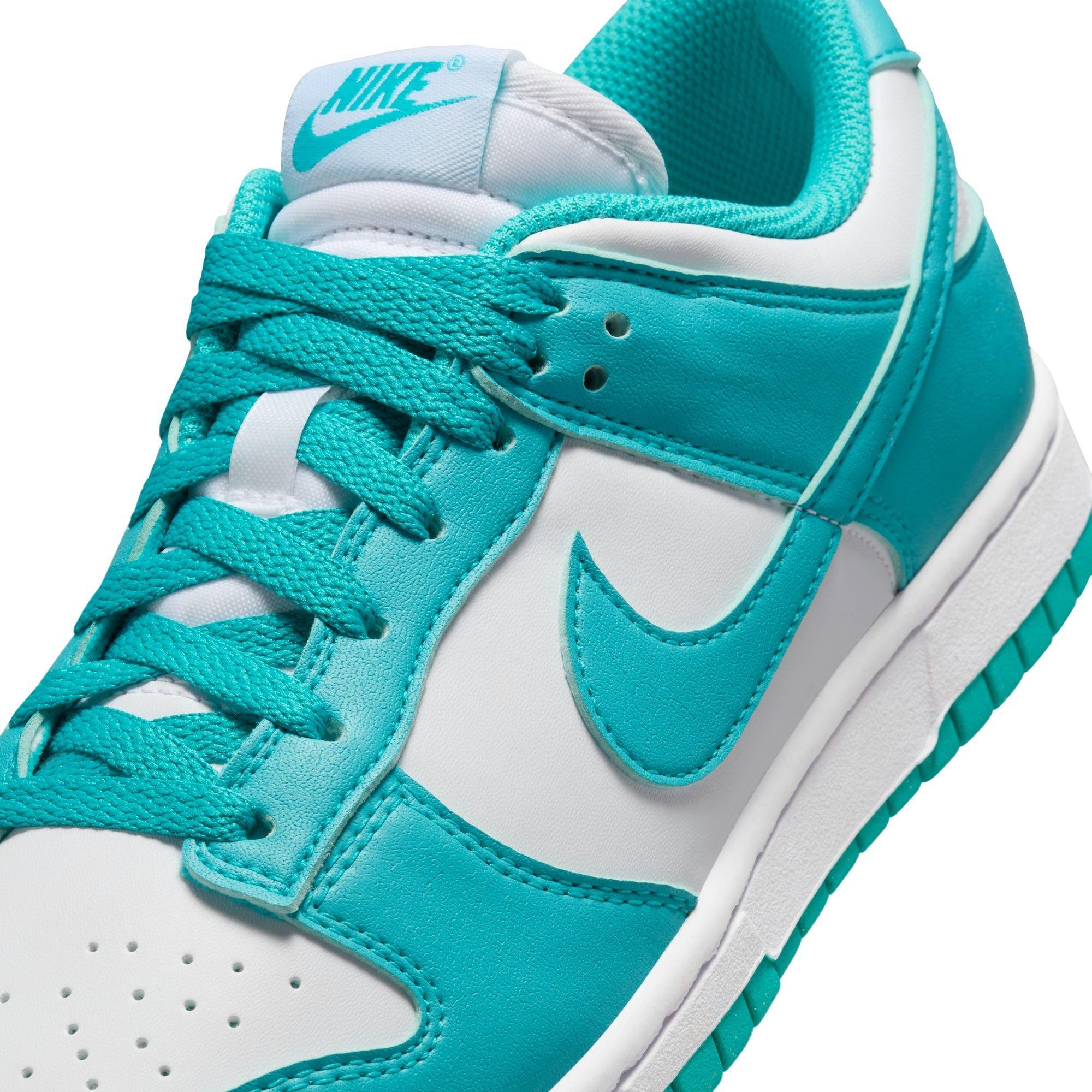 Nike Dunk Low "White/Dusty Cactus" Women's Shoe - WHITE/TEAL Thumbnail View 8