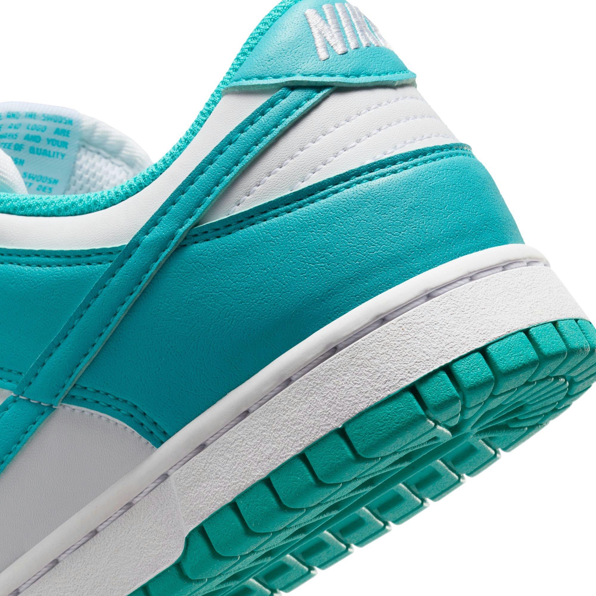 Nike Dunk Low "White/Dusty Cactus" Women's Shoe - WHITE/TEAL Thumbnail View 9