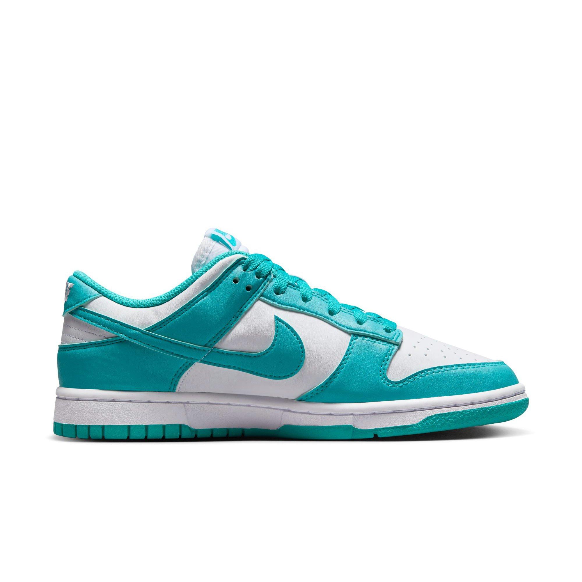 Nike Dunk Low "White/Dusty Cactus" Women's Shoe - WHITE/TEAL Thumbnail View 2