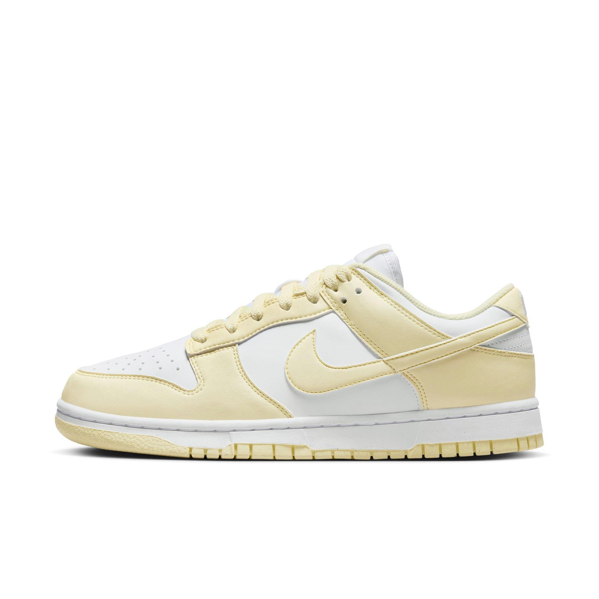 Nike Dunk Low "White/Alabaster" Women's Shoe - WHITE/YELLOW Thumbnail View 3