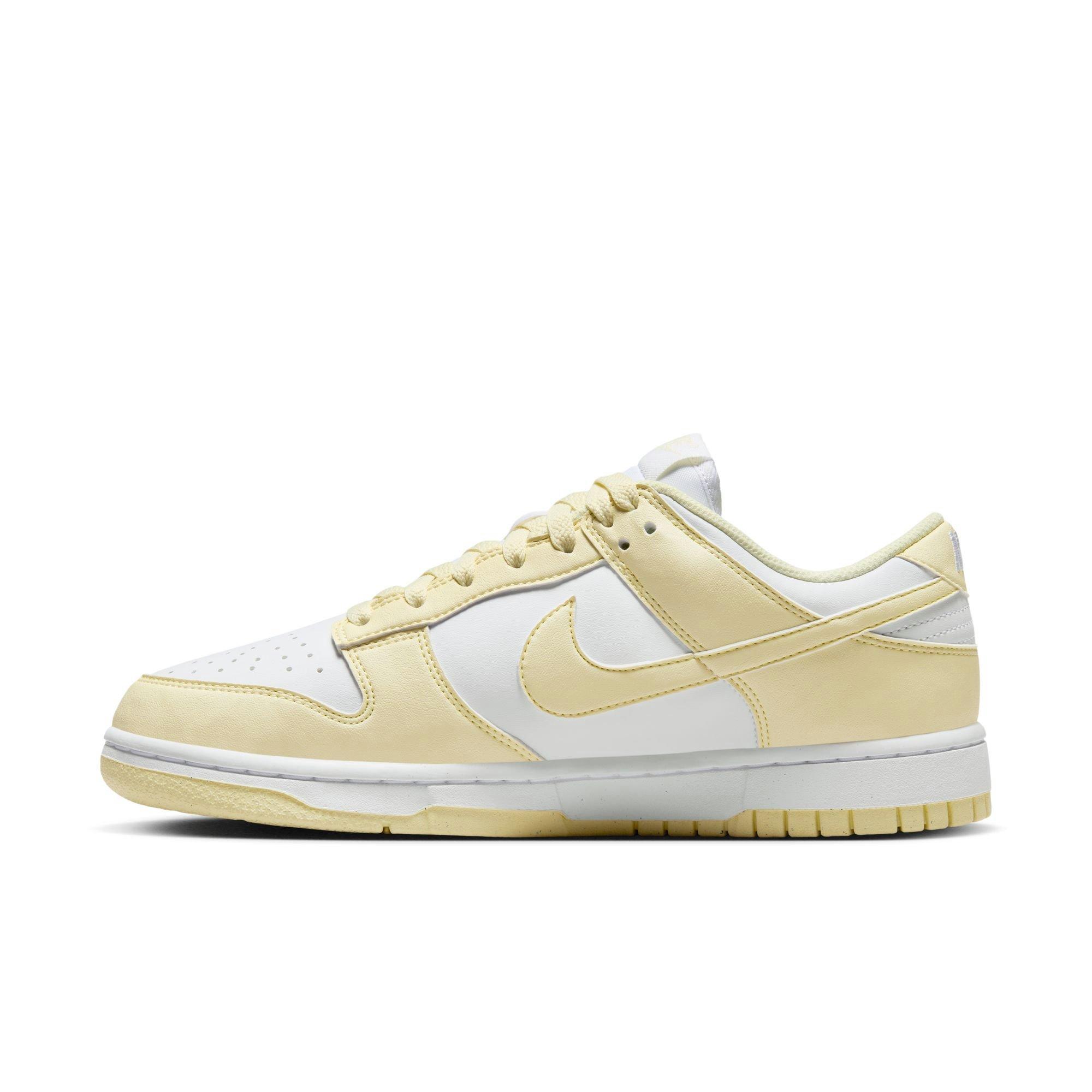Nike Dunk Low "White/Alabaster" Women's Shoe - WHITE/YELLOW Thumbnail View 4