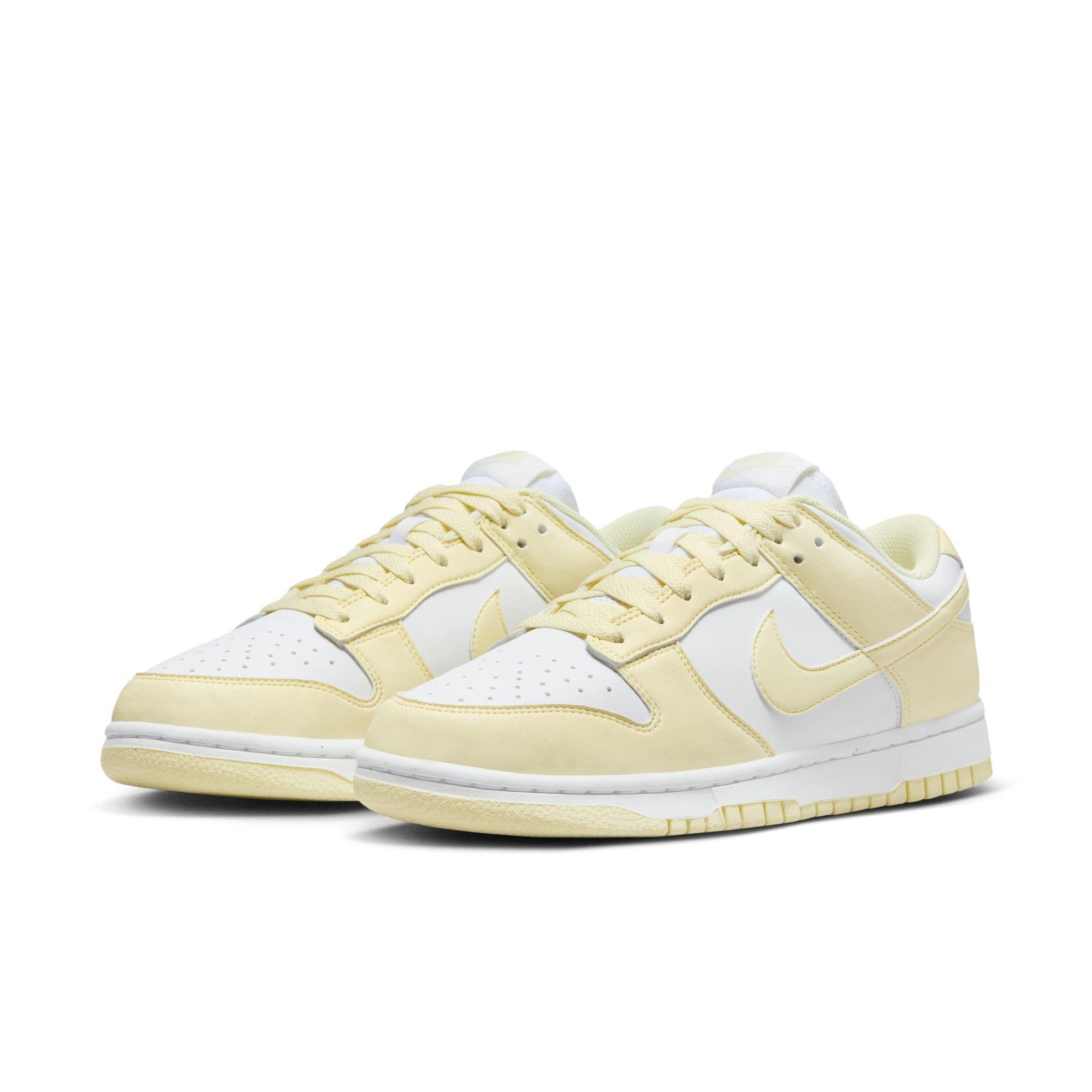 Nike Dunk Low "White/Alabaster" Women's Shoe - WHITE/YELLOW Thumbnail View 5