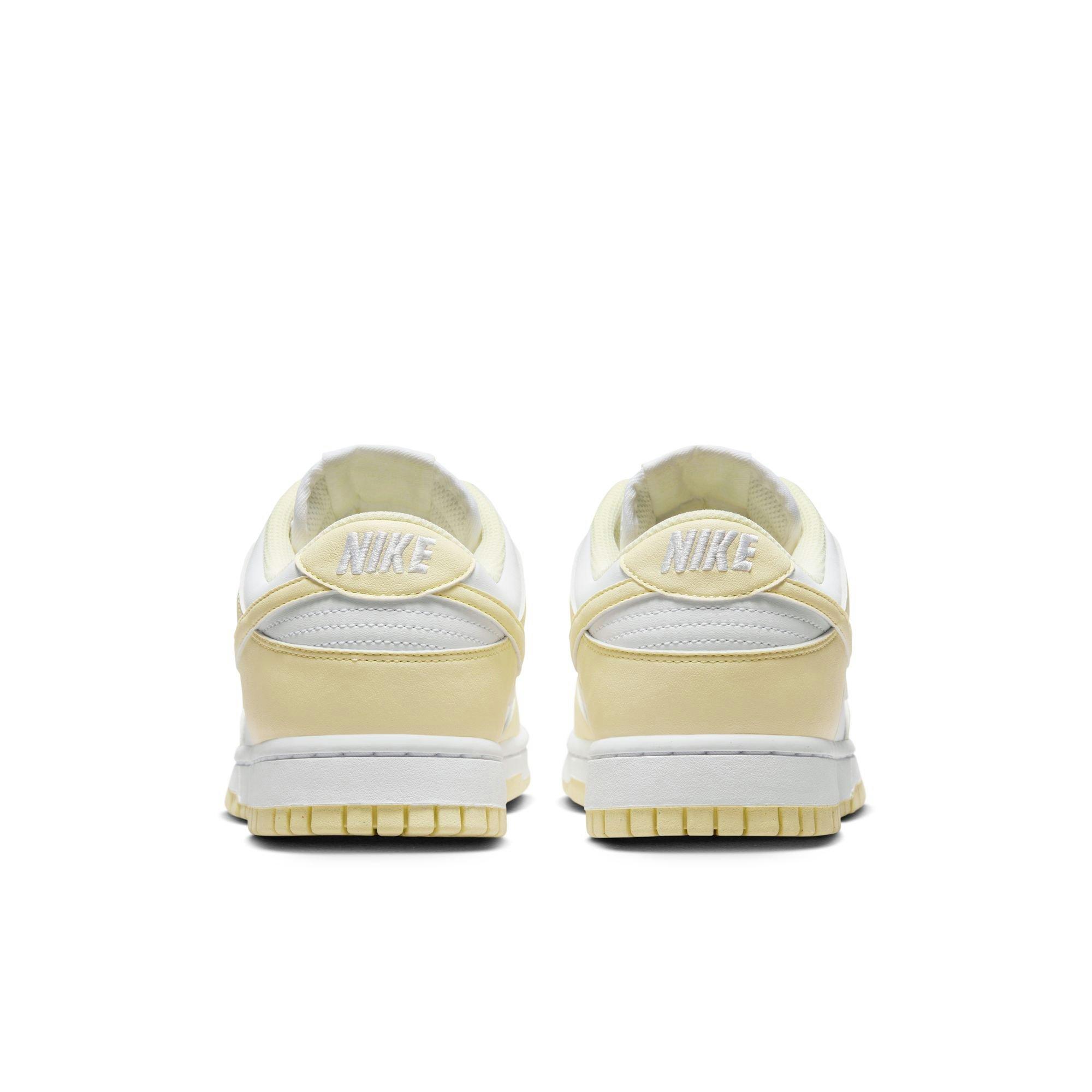 Nike Dunk Low "White/Alabaster" Women's Shoe - WHITE/YELLOW Thumbnail View 6