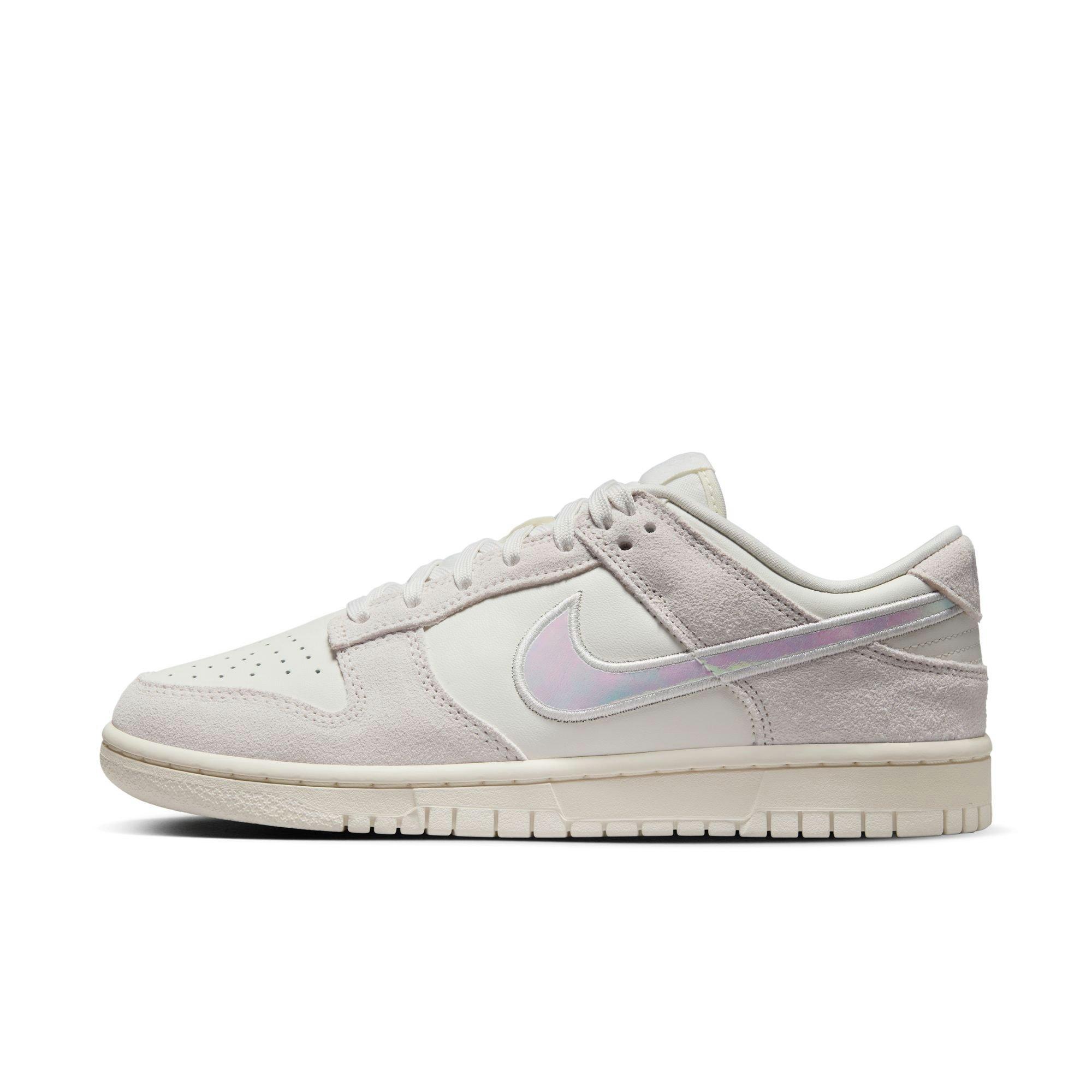 Nike Dunk Low "Iridescent Swoosh" Women's Shoe - SAIL/SIREN RED/HYPER PINK Thumbnail View 6