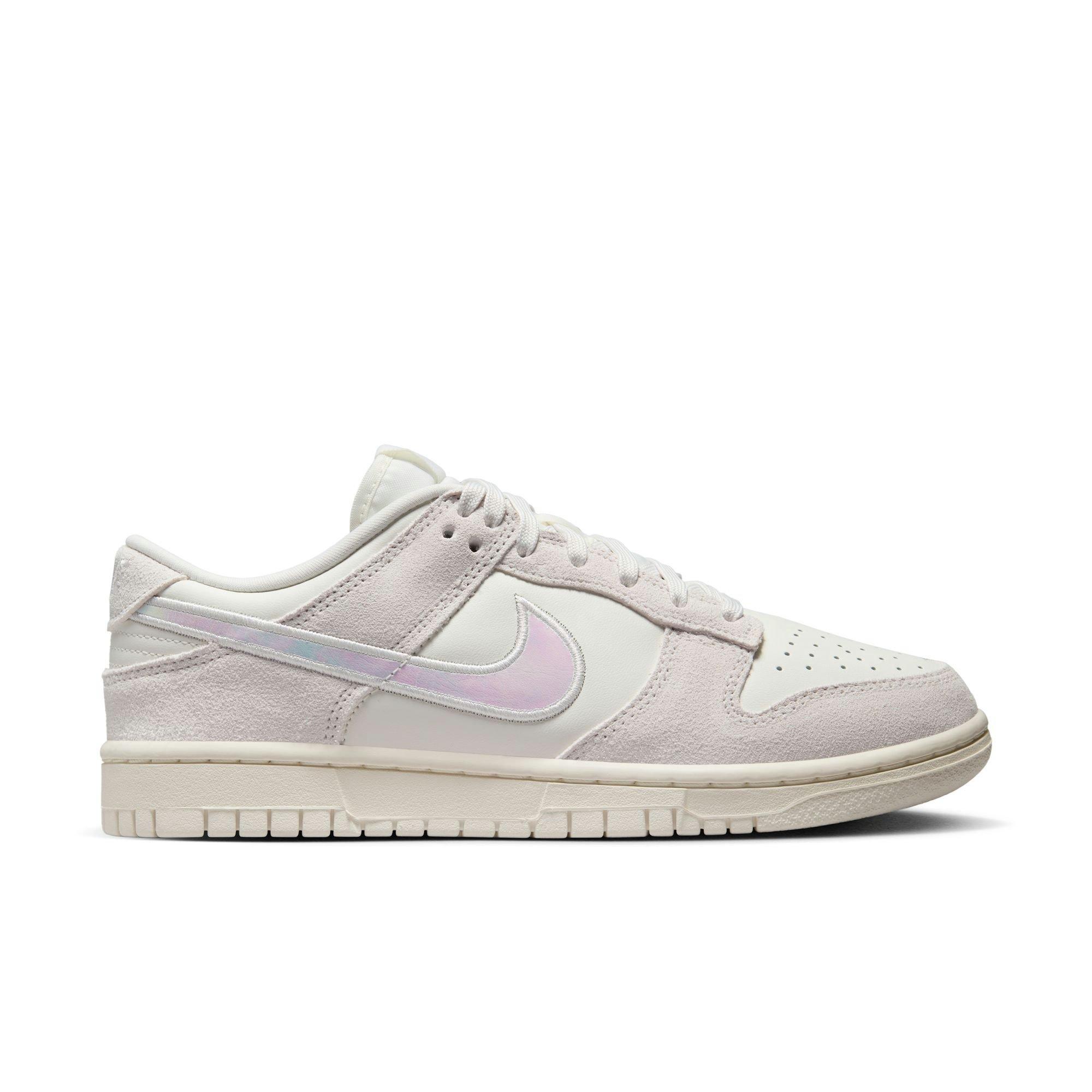 Nike Dunk Low "Iridescent Swoosh" Women's Shoe - SAIL/SIREN RED/HYPER PINK Thumbnail View 1