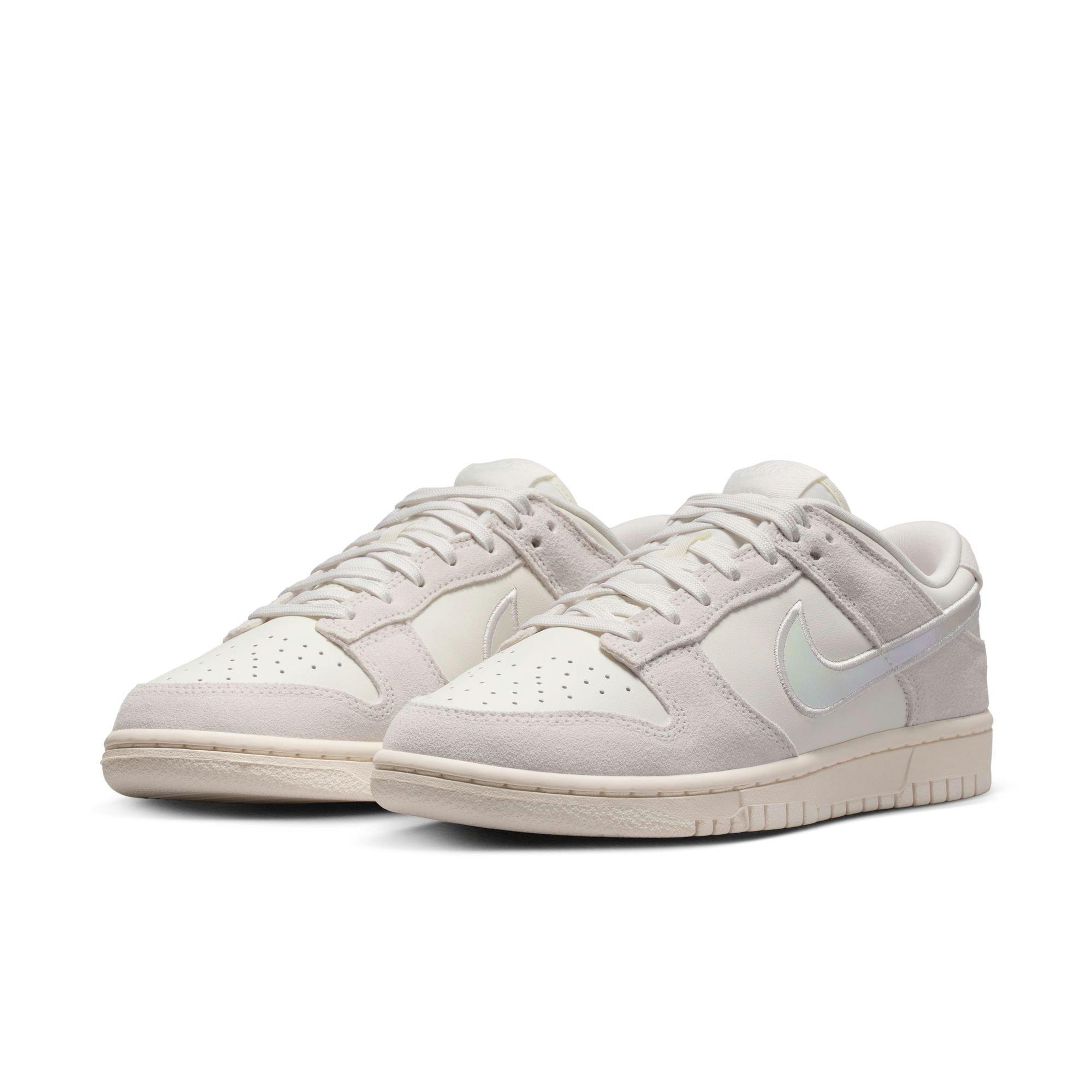 Nike Dunk Low "Iridescent Swoosh" Women's Shoe - SAIL/SIREN RED/HYPER PINK Thumbnail View 3
