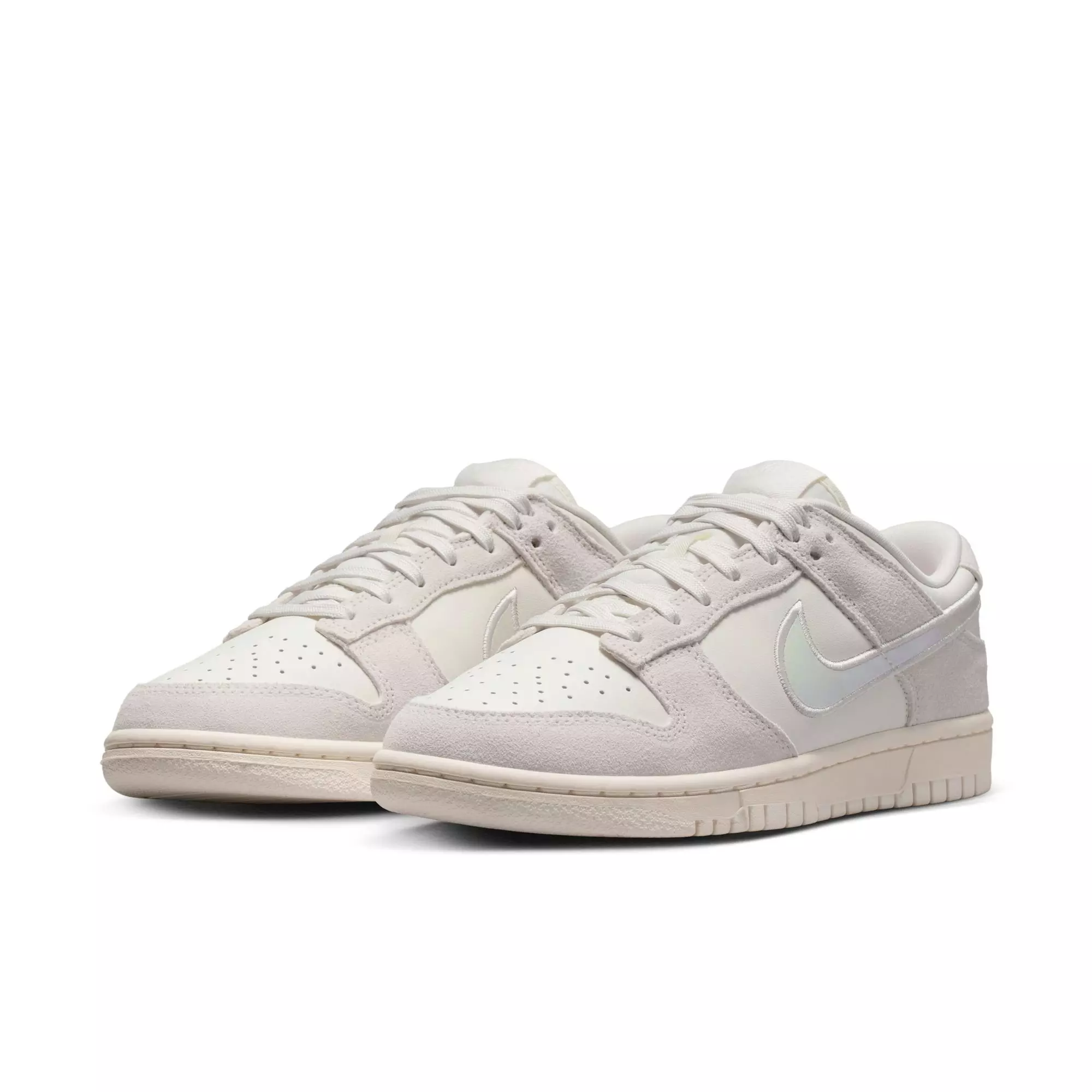 Nike Dunk Low "Iridescent Swoosh" Women's Shoe - SAIL/SIREN RED/HYPER PINK