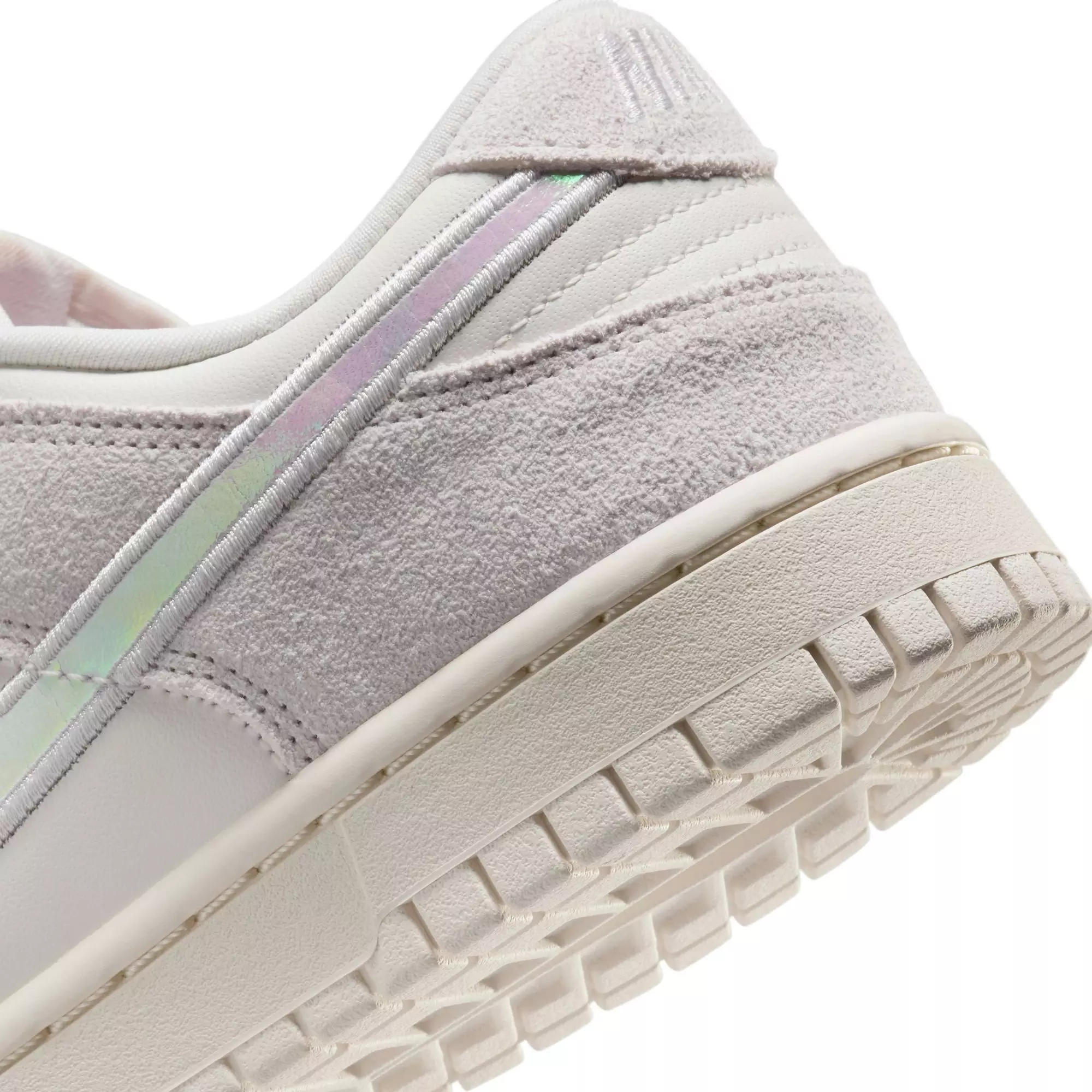 Nike Dunk Low "Iridescent Swoosh" Women's Shoe - SAIL/SIREN RED/HYPER PINK