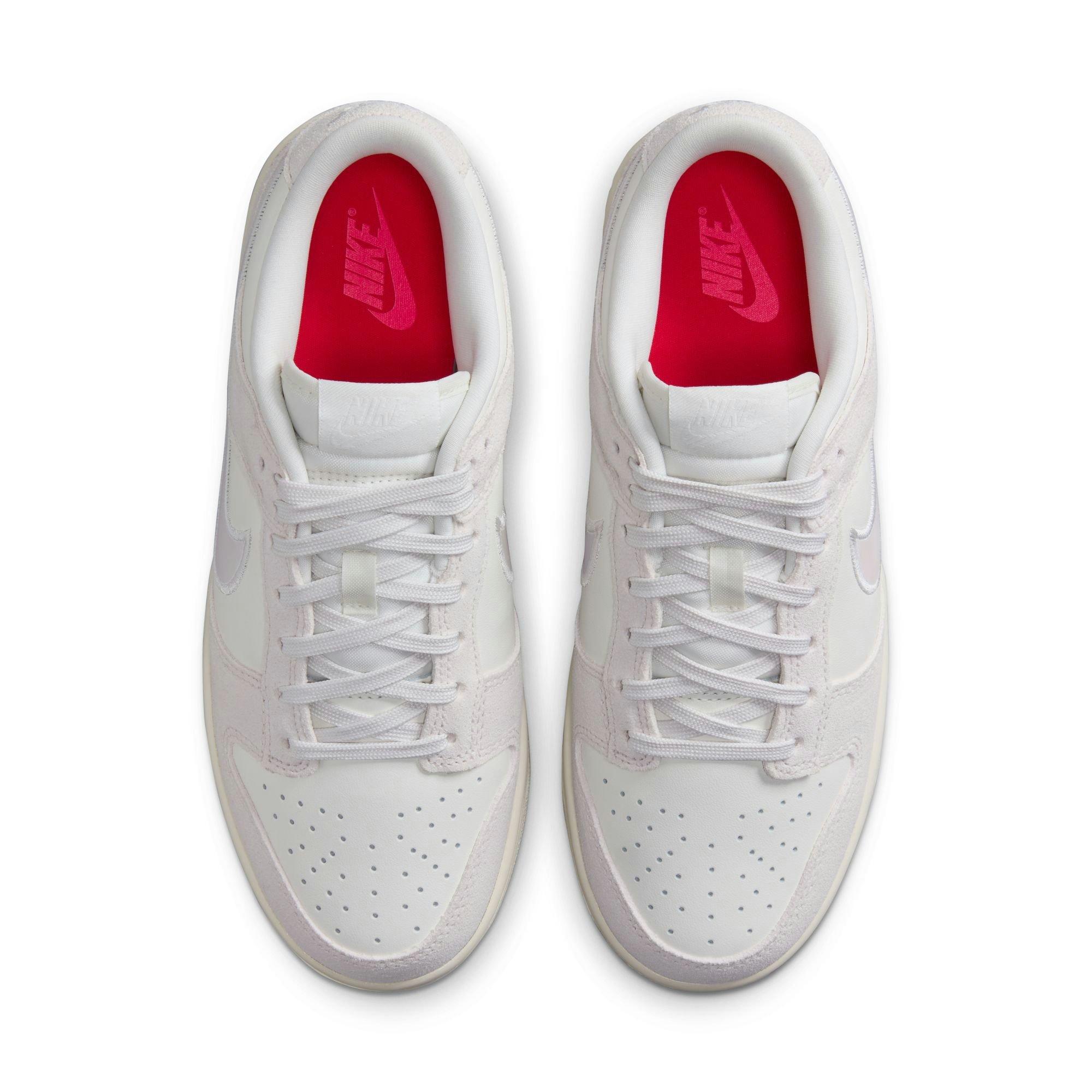 Nike Dunk Low "Iridescent Swoosh" Women's Shoe - SAIL/SIREN RED/HYPER PINK Thumbnail View 9