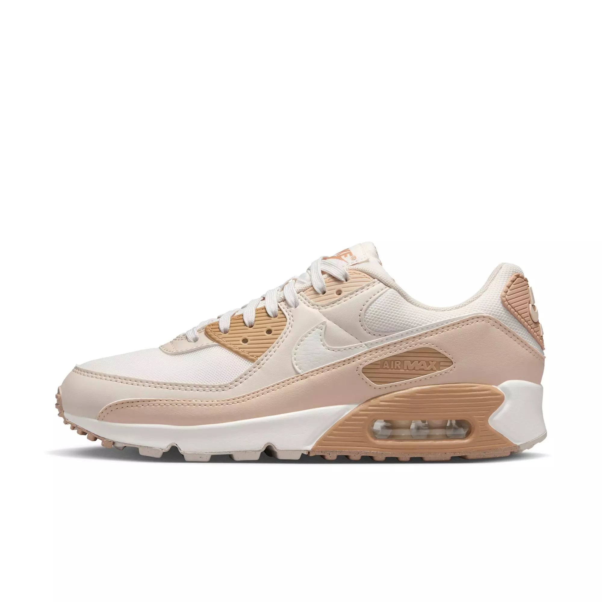 Nike Air Max 90 "Phantom/Sail/Sanddrift/Lt Orewood Brn" Women's Shoe - OFF-WHITE/KHAKI