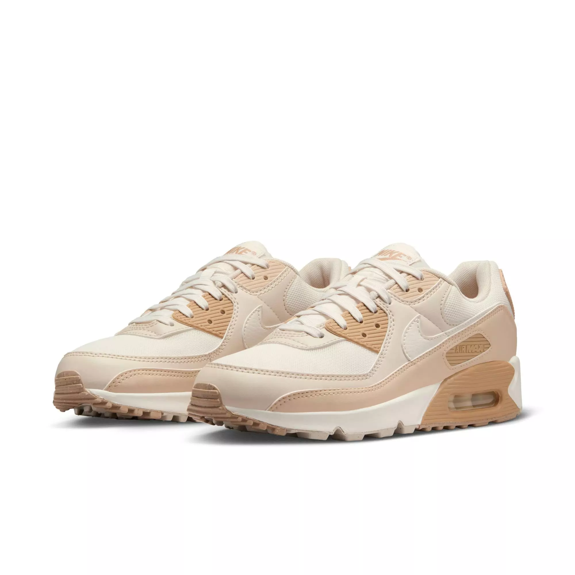 Nike Air Max 90 "Phantom/Sail/Sanddrift/Lt Orewood Brn" Women's Shoe - OFF-WHITE/KHAKI