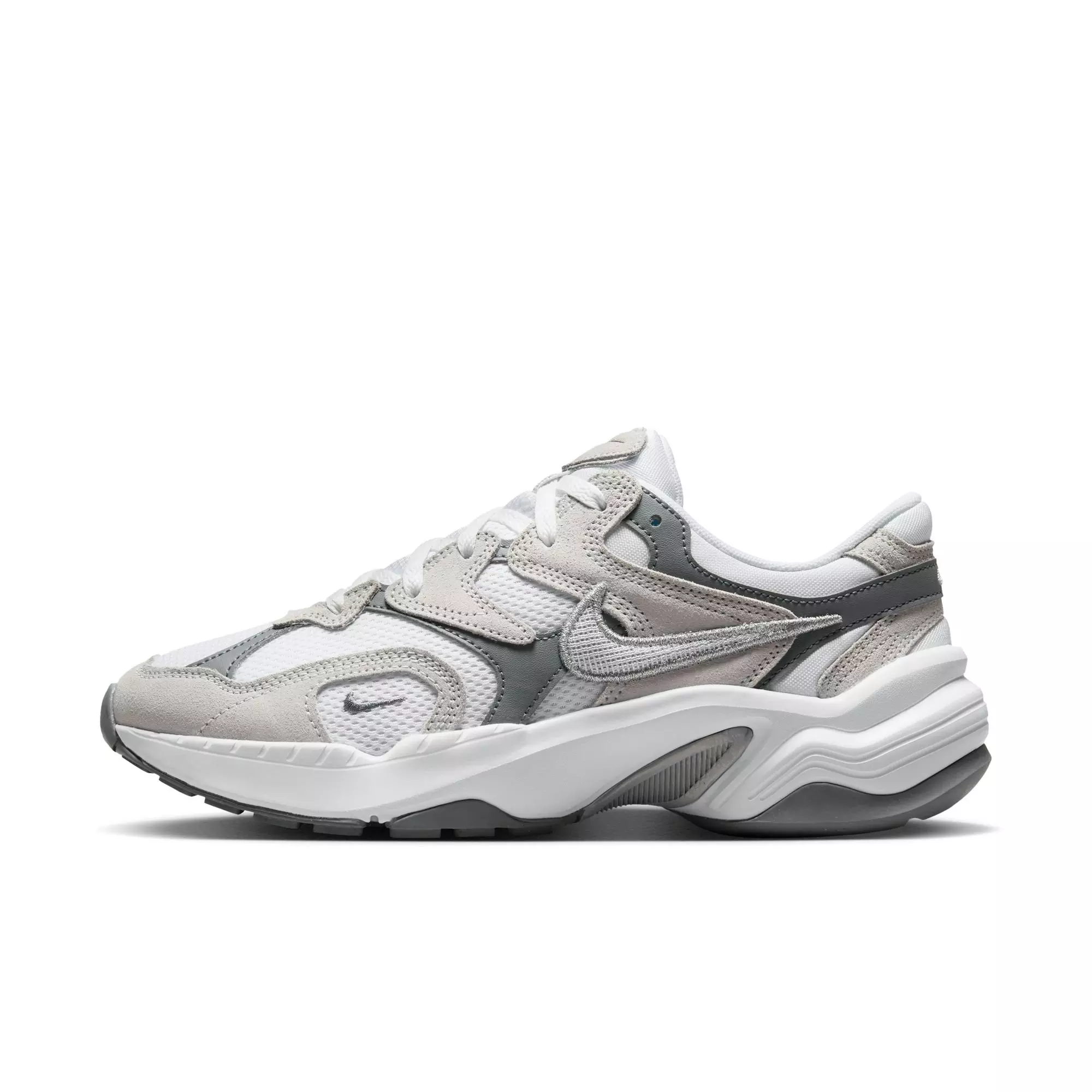 Nike AL8 "White/Metallic Silver/Smoke Grey/Black" Women's Shoe - WHITE/BLACK/SILVER
