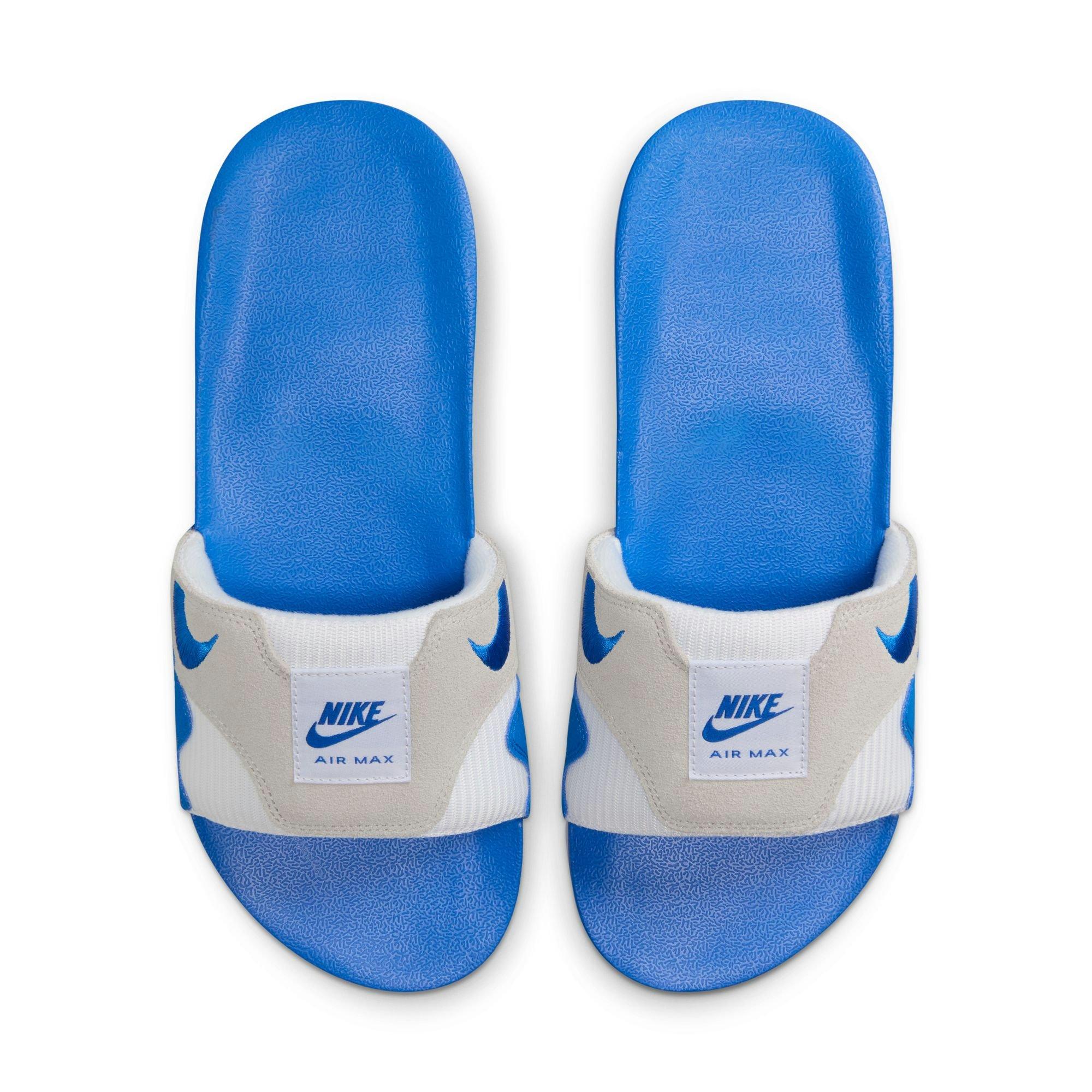 Nike Air Max 1 Men's "White/Royal Blue/Black/Lt Neutral Grey" Slide